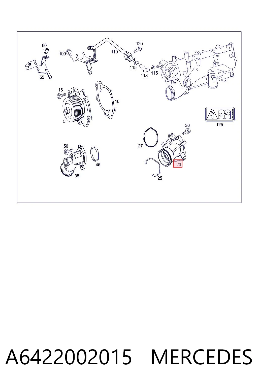 A6422002015 Mercedes Termostat
