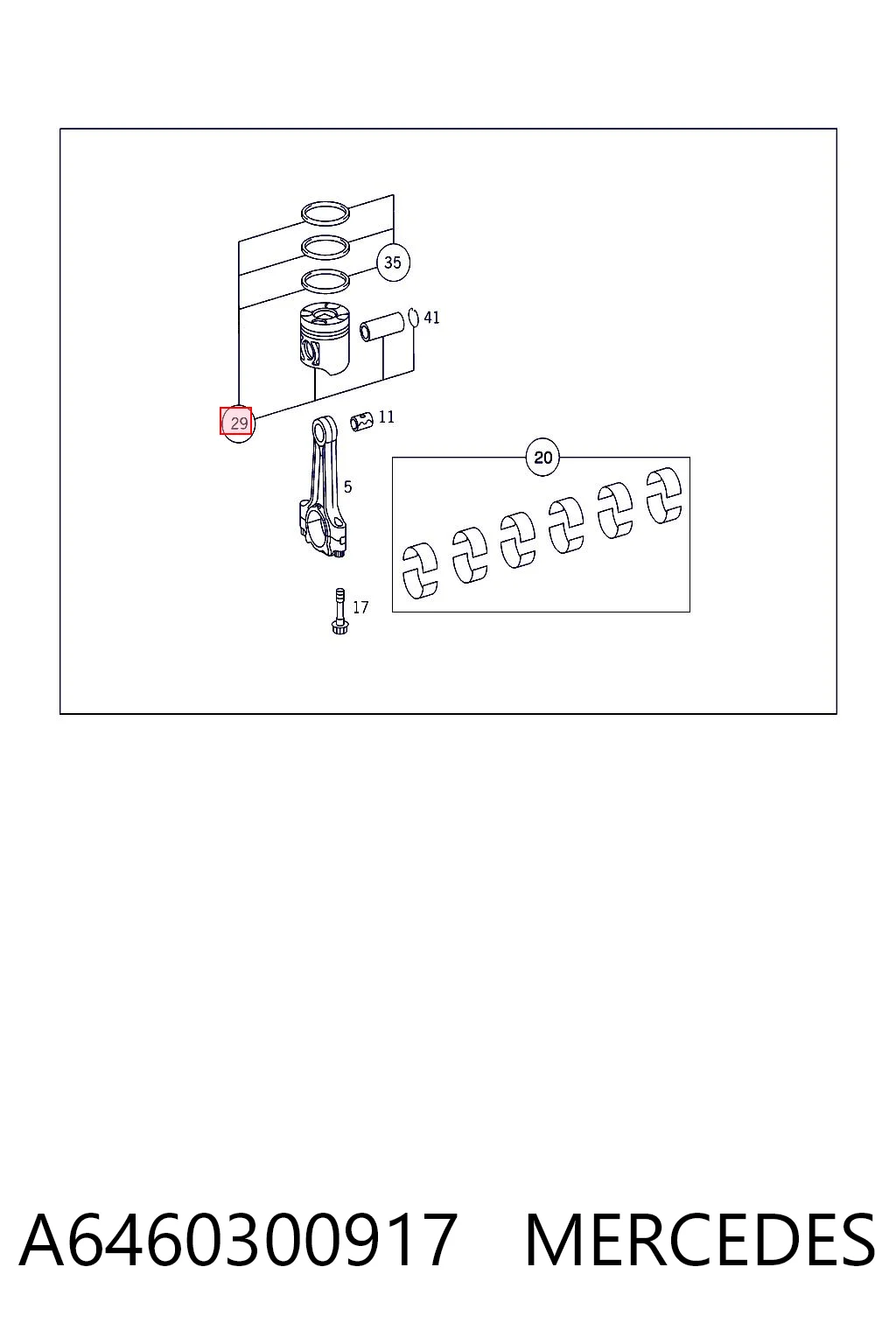 Tłok, komplet do jednego cylindru, STD Mercedes Sprinter II 3,5-t awangarda (906) (2006 - 2020) cena, od 97,87 USD