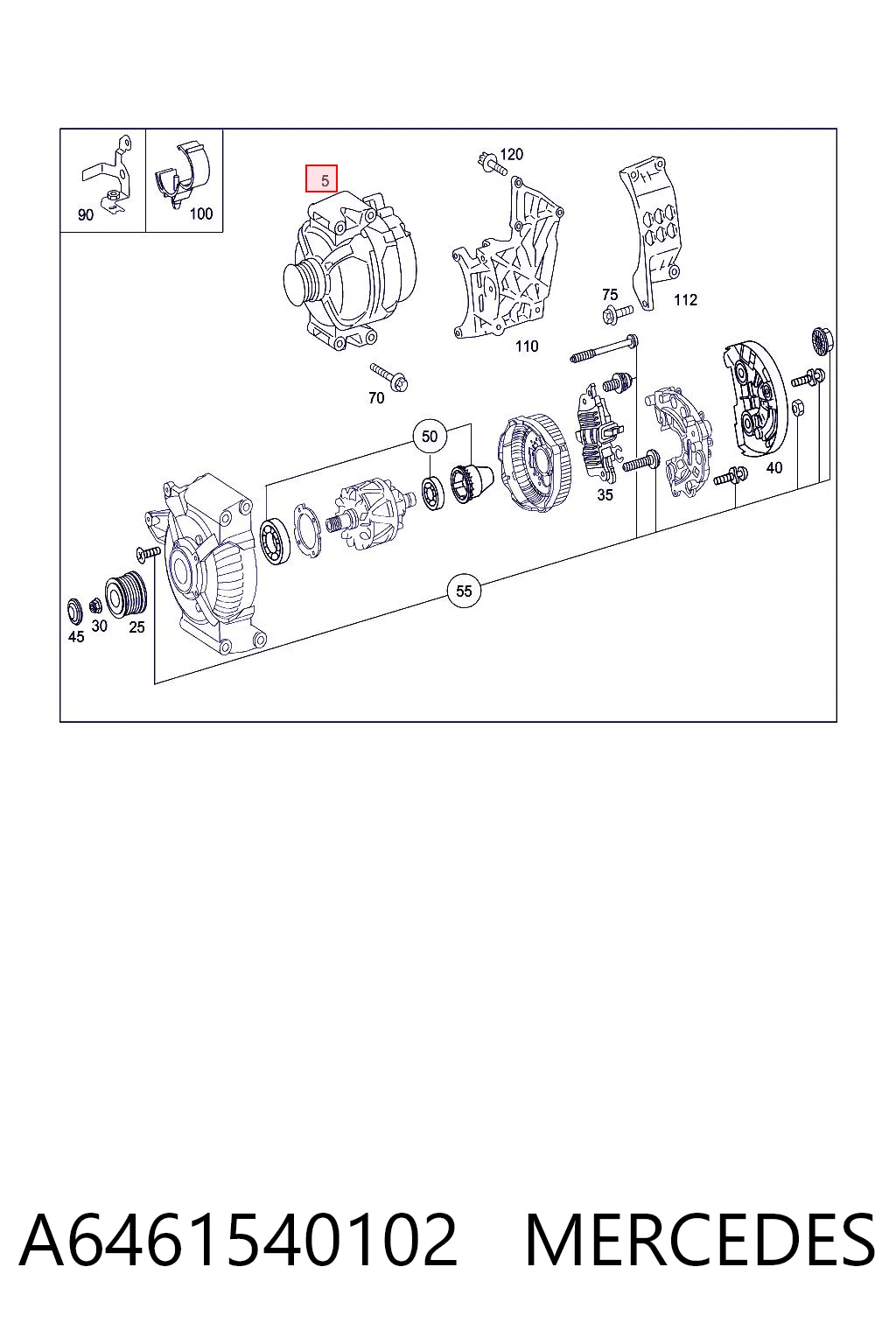 A6461540102 Mercedes Alternator