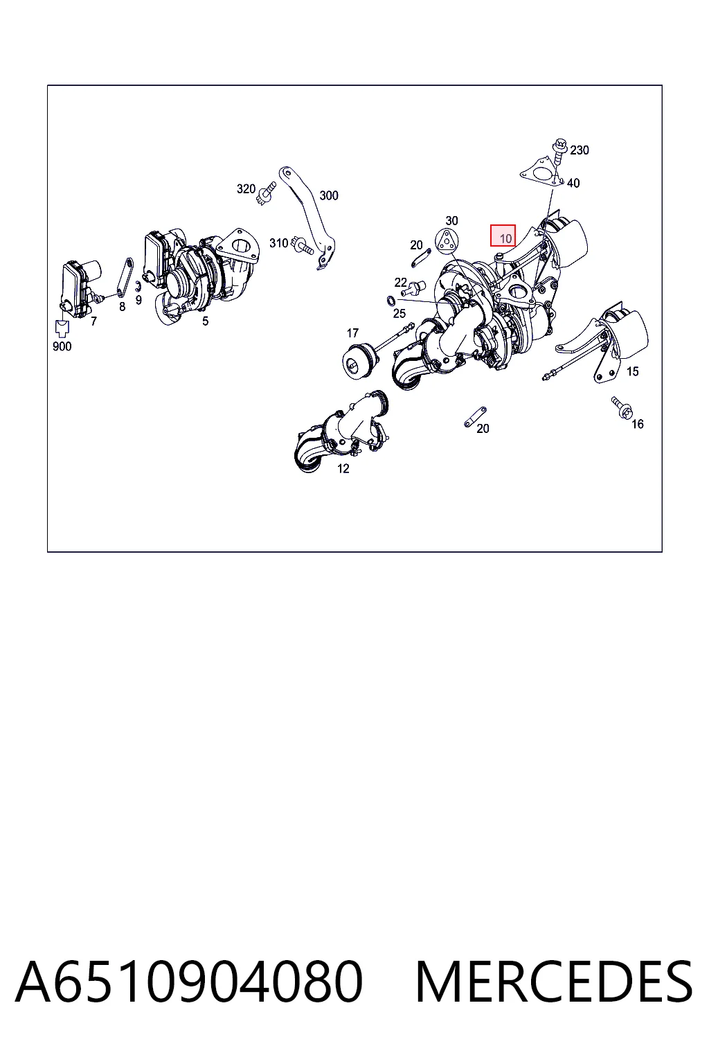 A6510904080 Mercedes Turbina