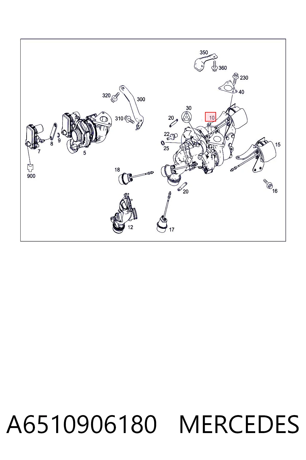 A6510906180 Mercedes Turbina