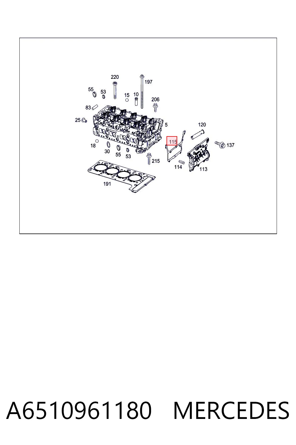 Do koszyka K68089269AA Fiat/Alfa/Lancia Uszczelka tylnej pokrywy głowicy cylindrów