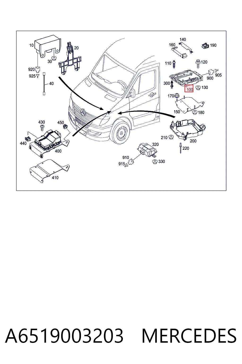 Sterownik silnika VAG A6519003203 cena, od 304,80 USD