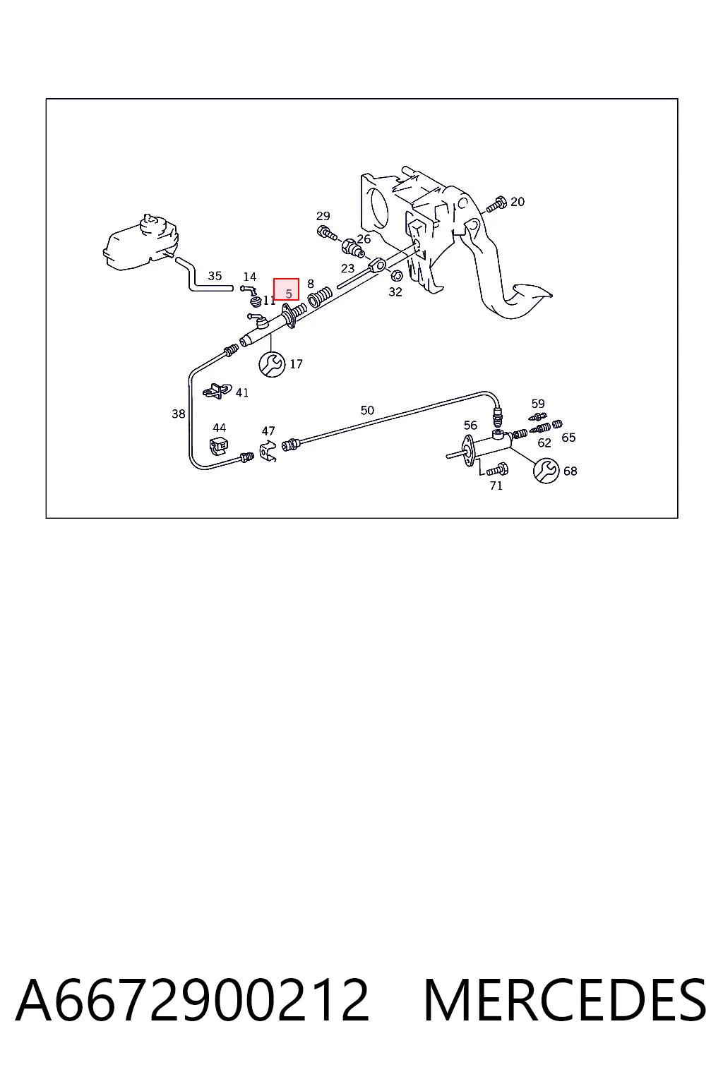 A6672900212 Mercedes Cylinder sprzęgła główny