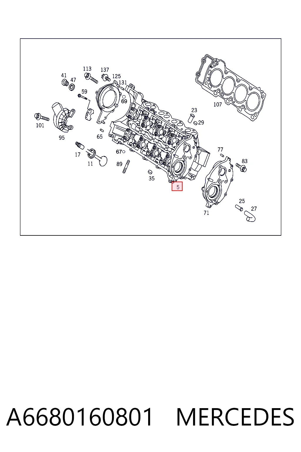 Do koszyka Głowica cylindrów Mercedes Vaneo  414