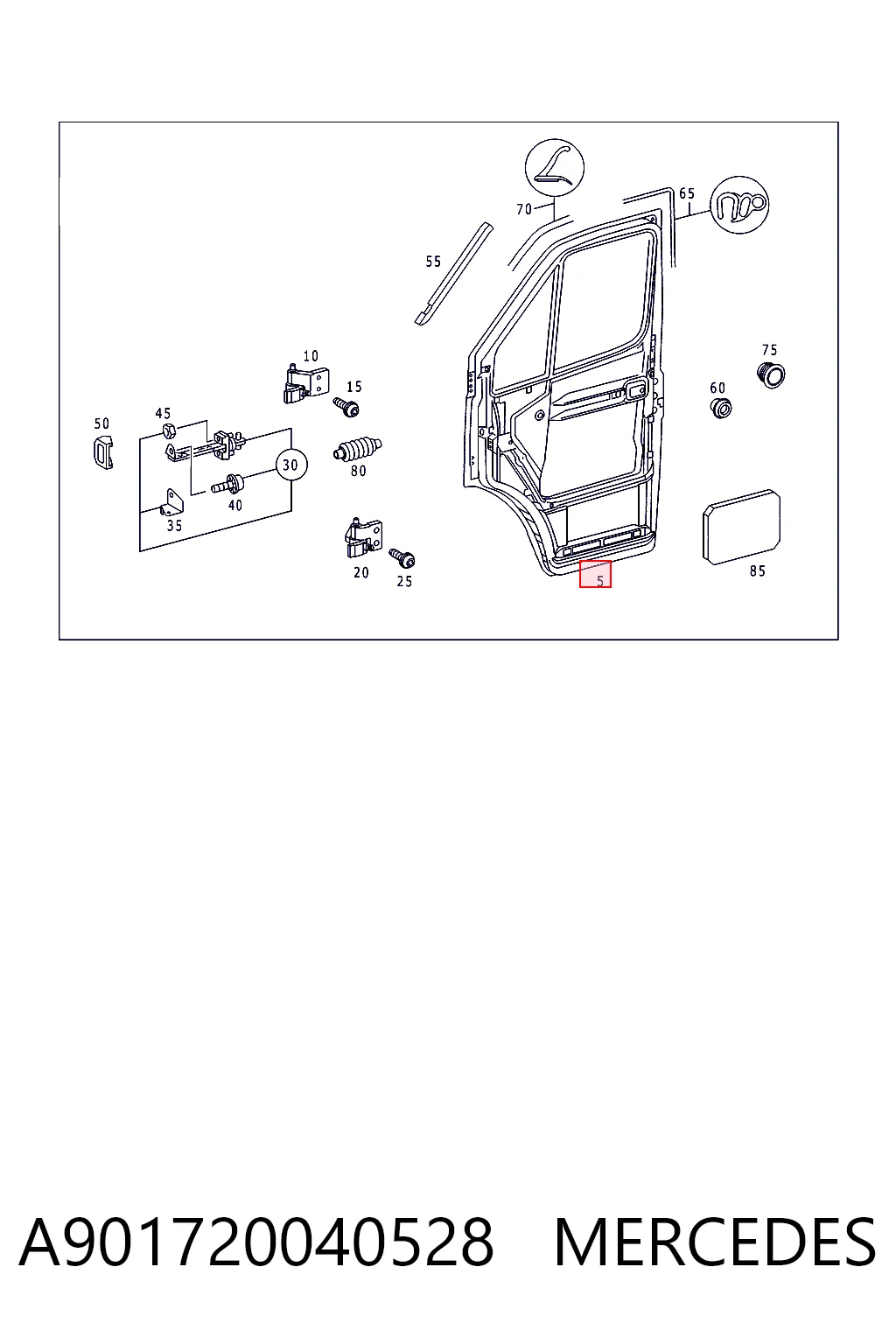 Drzwi przednie prawe do Mercedes Sprinter I 3-t 903