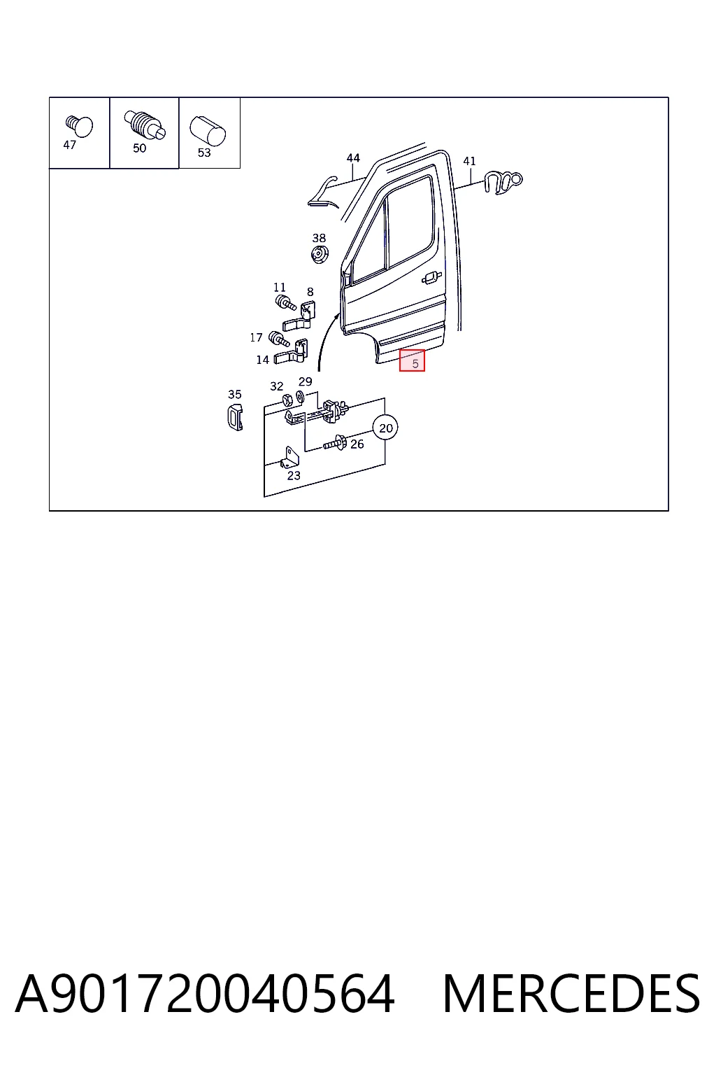 Drzwi przednie prawe Mercedes Sprinter I 3-t platforma pokładowa (903) (1995 - 2006) cena, od 212,89 USD