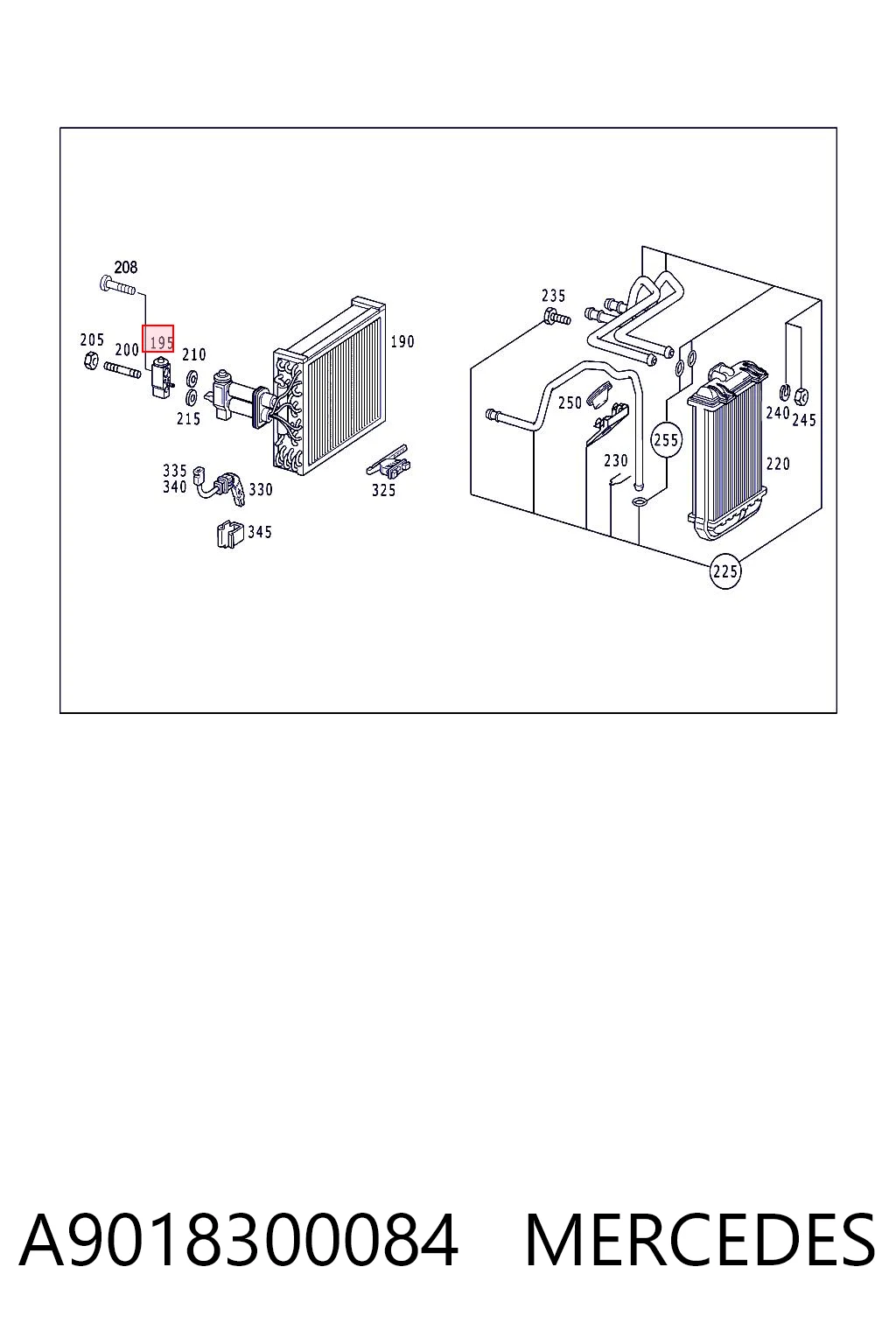 A9018300084 Mercedes Zawór termostatyczny klimatyzacji