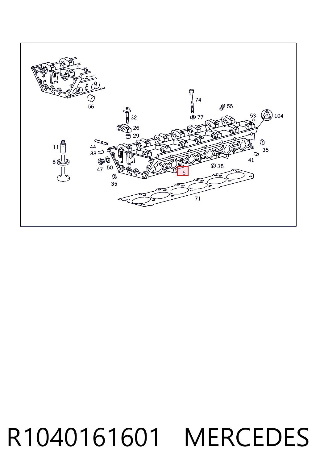 Głowica cylindrów do Mercedes S  W140