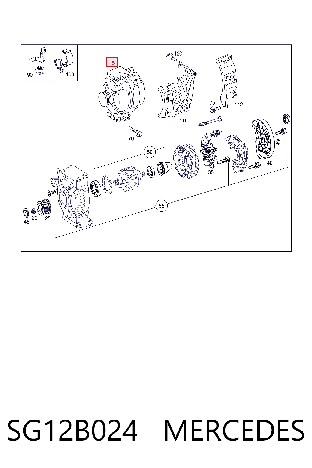SG12B024 Mercedes Alternator