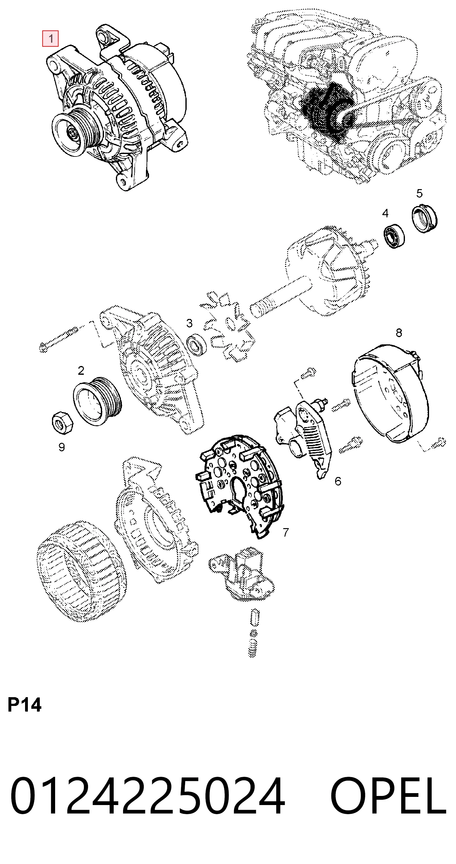 Do koszyka 9117931 General Motors Alternator