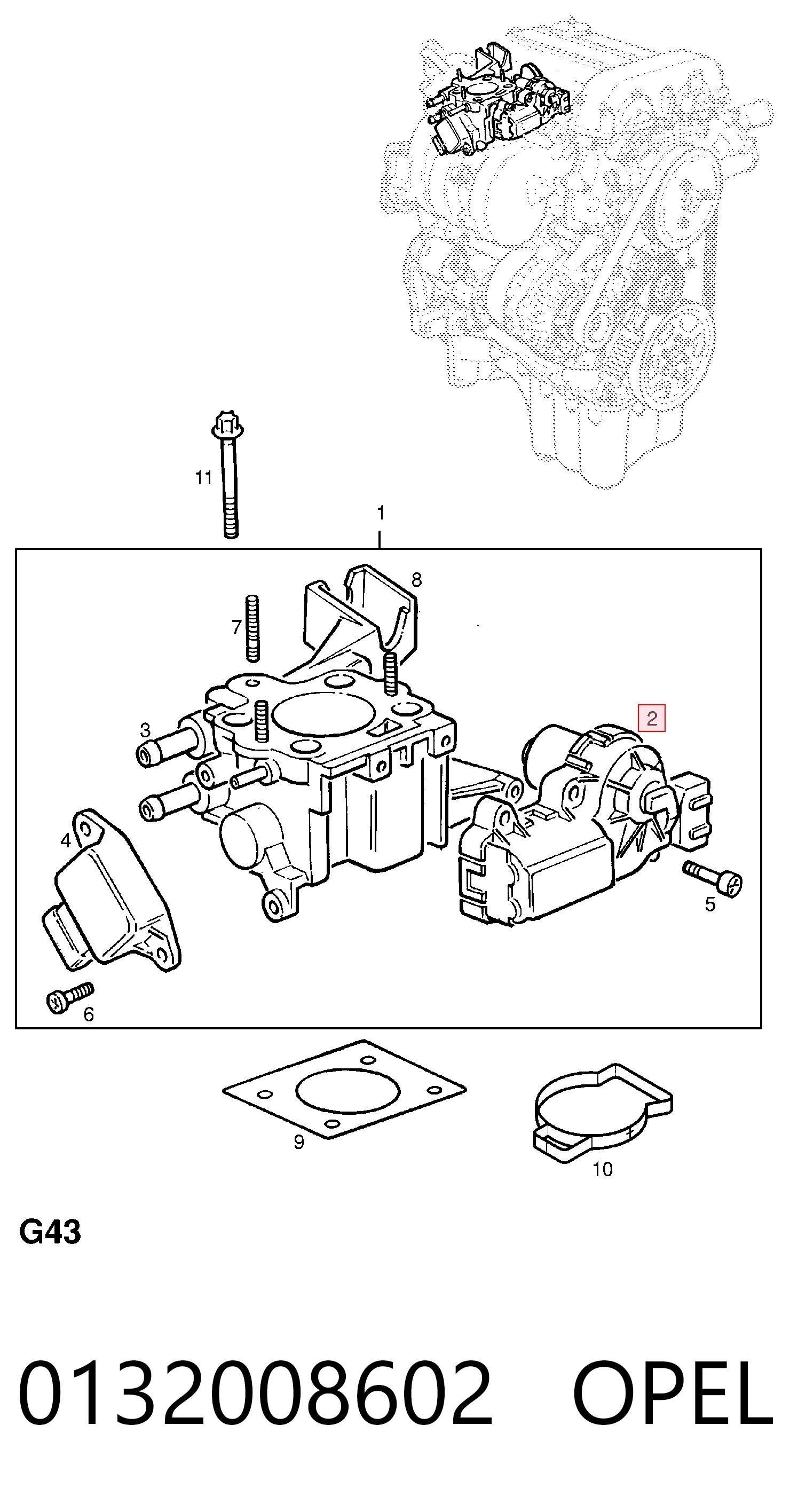 0132008602 Opel Regulator biegu jałowego