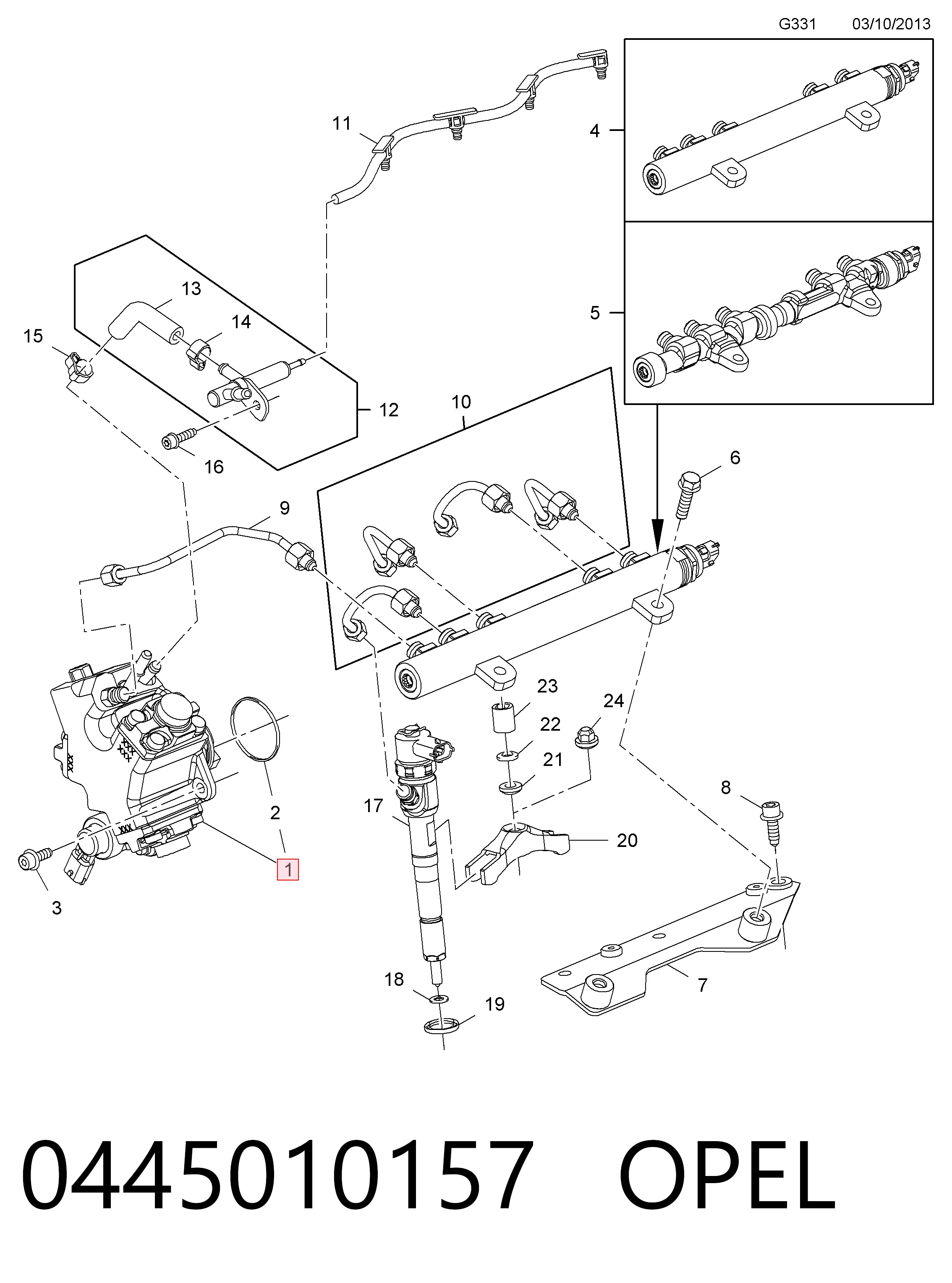Pompa wtryskowa wysokiego ciśnienia do Opel Corsa D S07