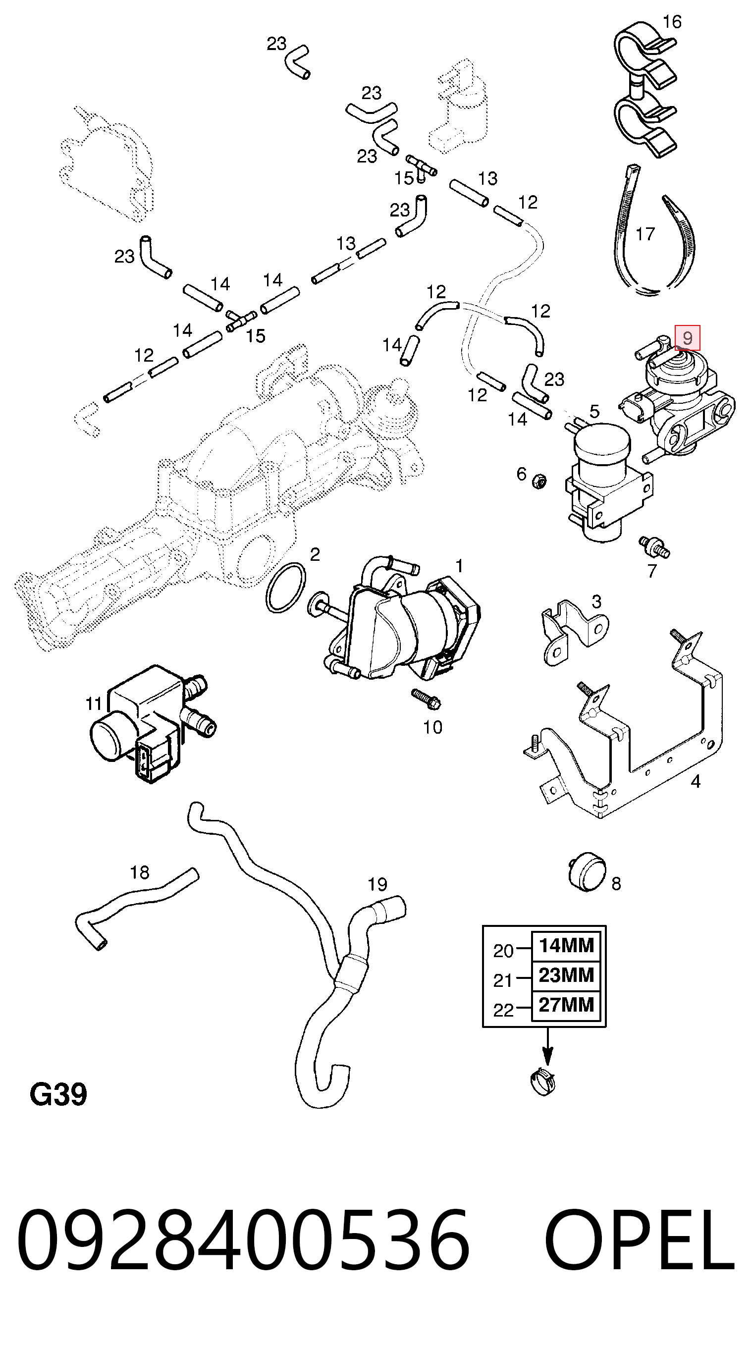 Przetwornik ciśnienia (solenoid) doładowania 93174808 General Motors