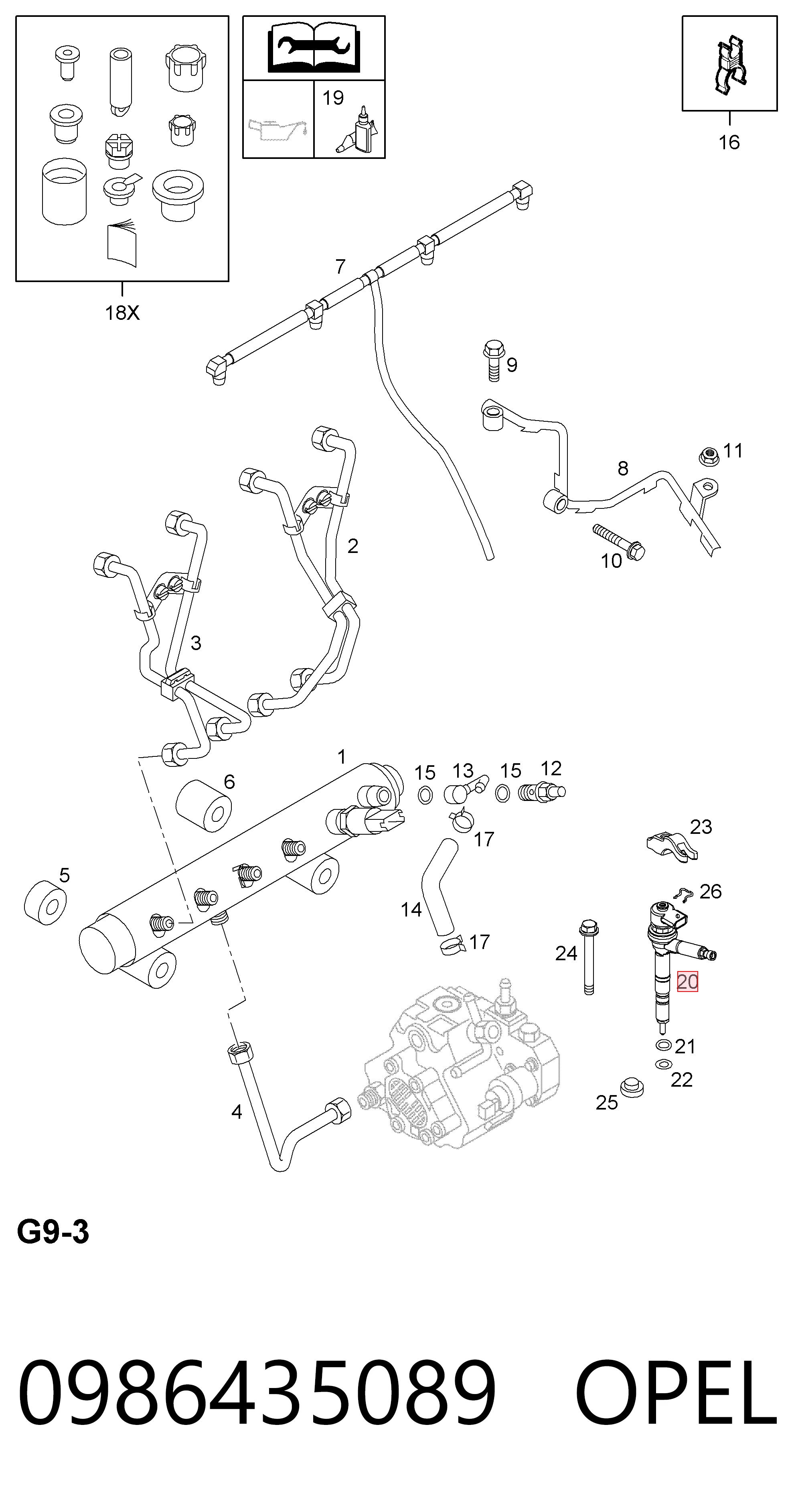 Wtryskiwacz paliwa do Opel Astra H L35