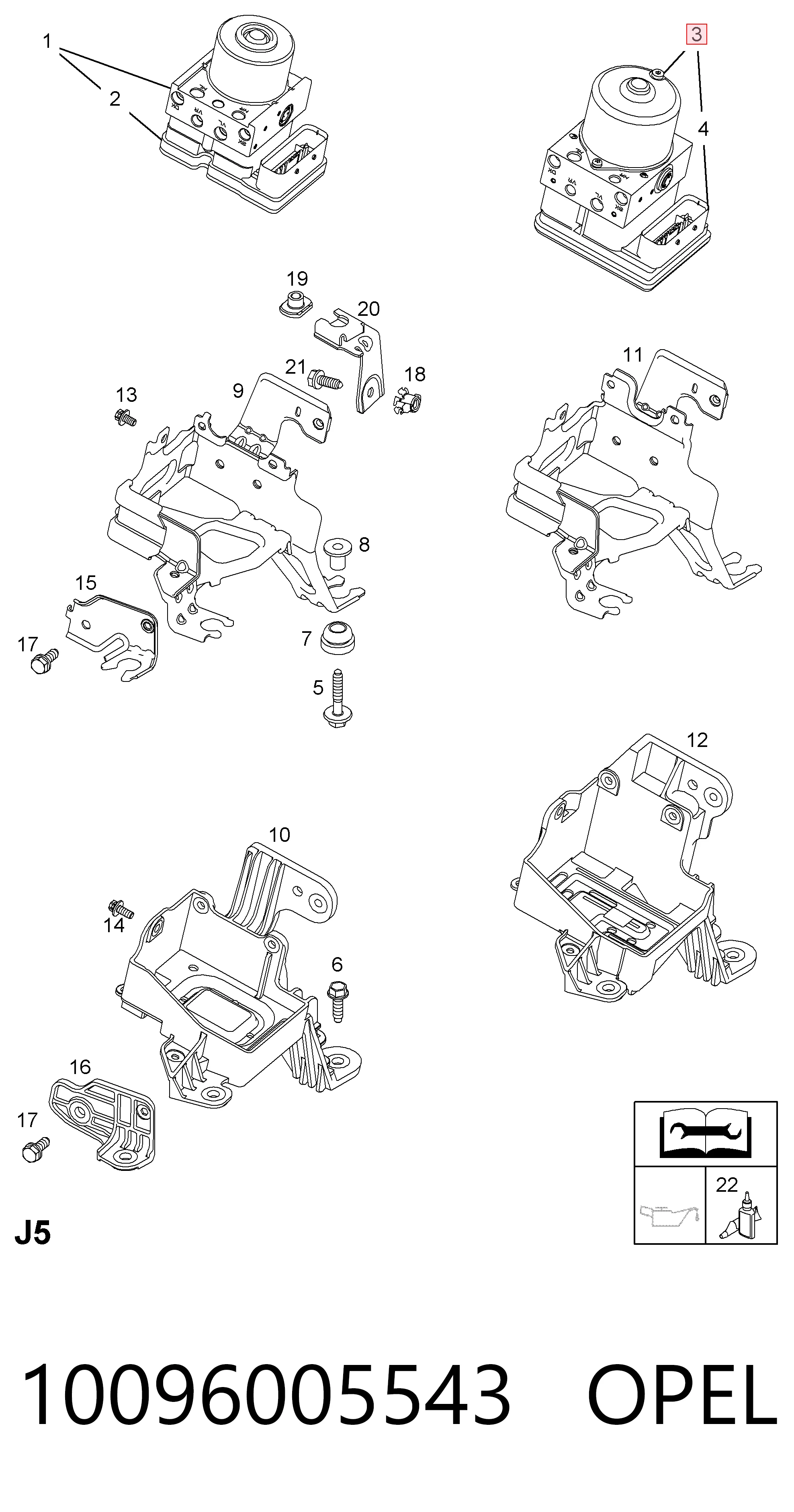 Sterownik ABS  hydrauliczny do Opel Zafira B A05