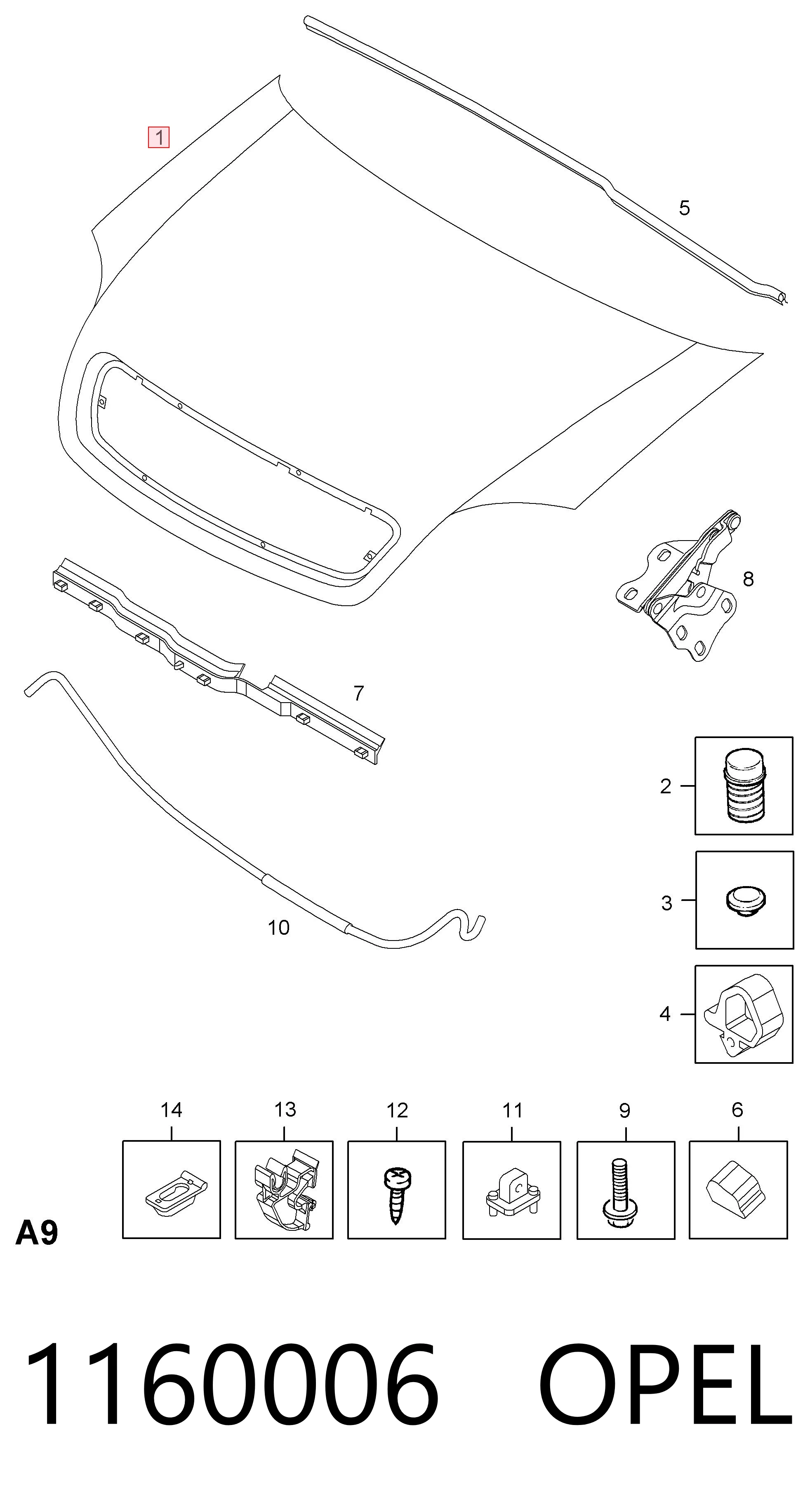 93174471 General Motors Maska silnika