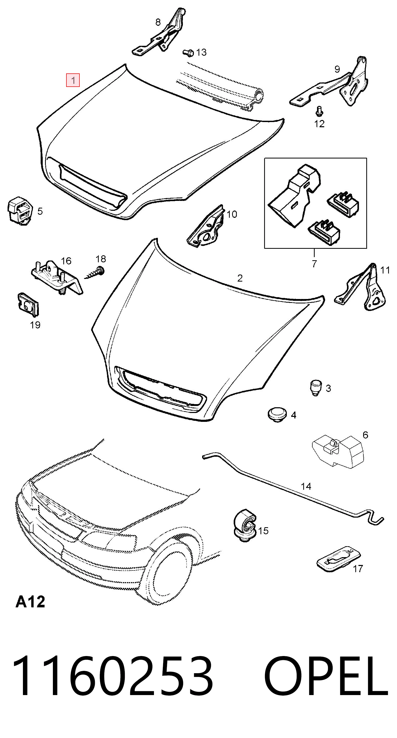Maska silnika do Opel Astra G F69