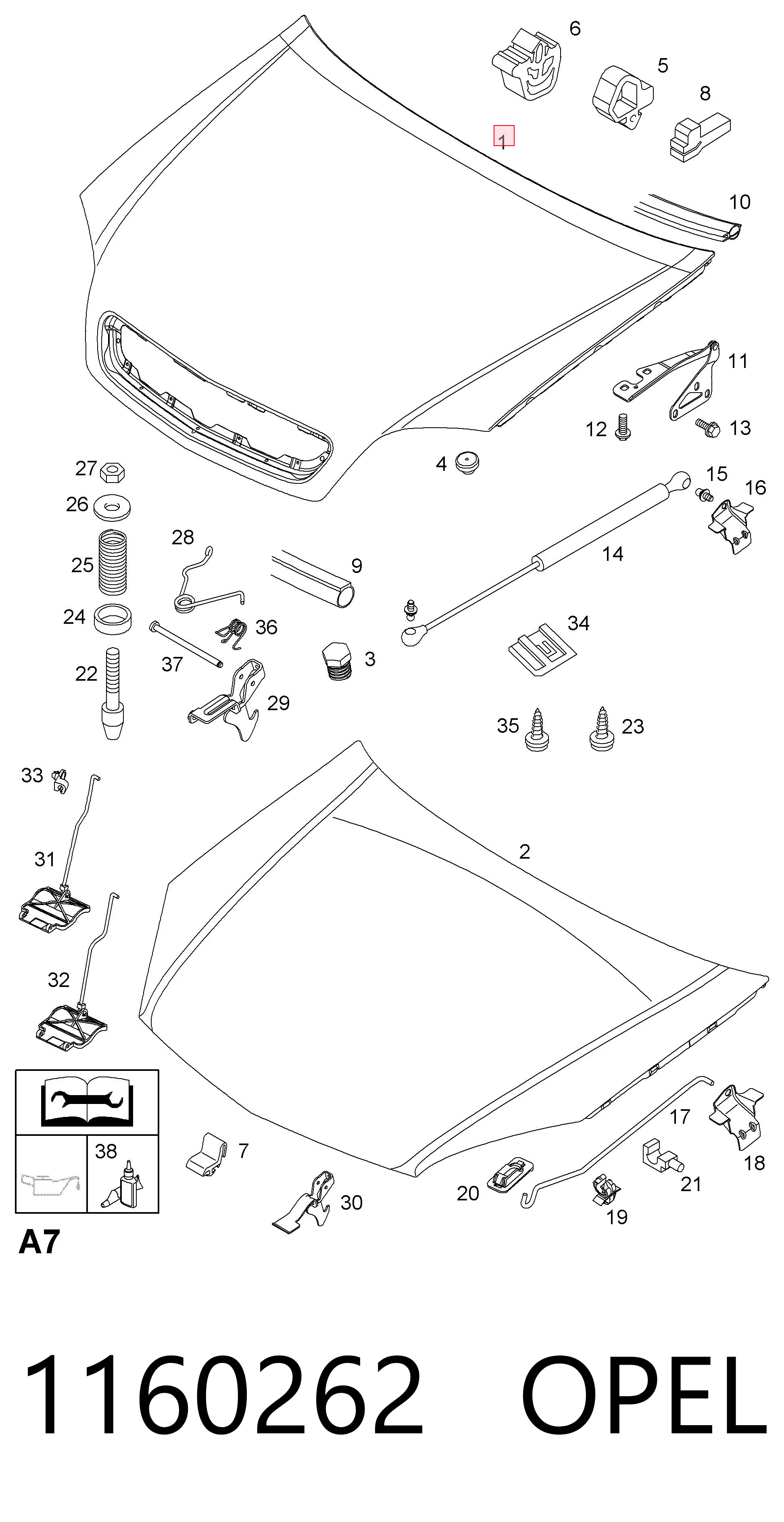 Maska silnika Opel Signum hatchback (2003 - 2008) cena, od 54,74 USD