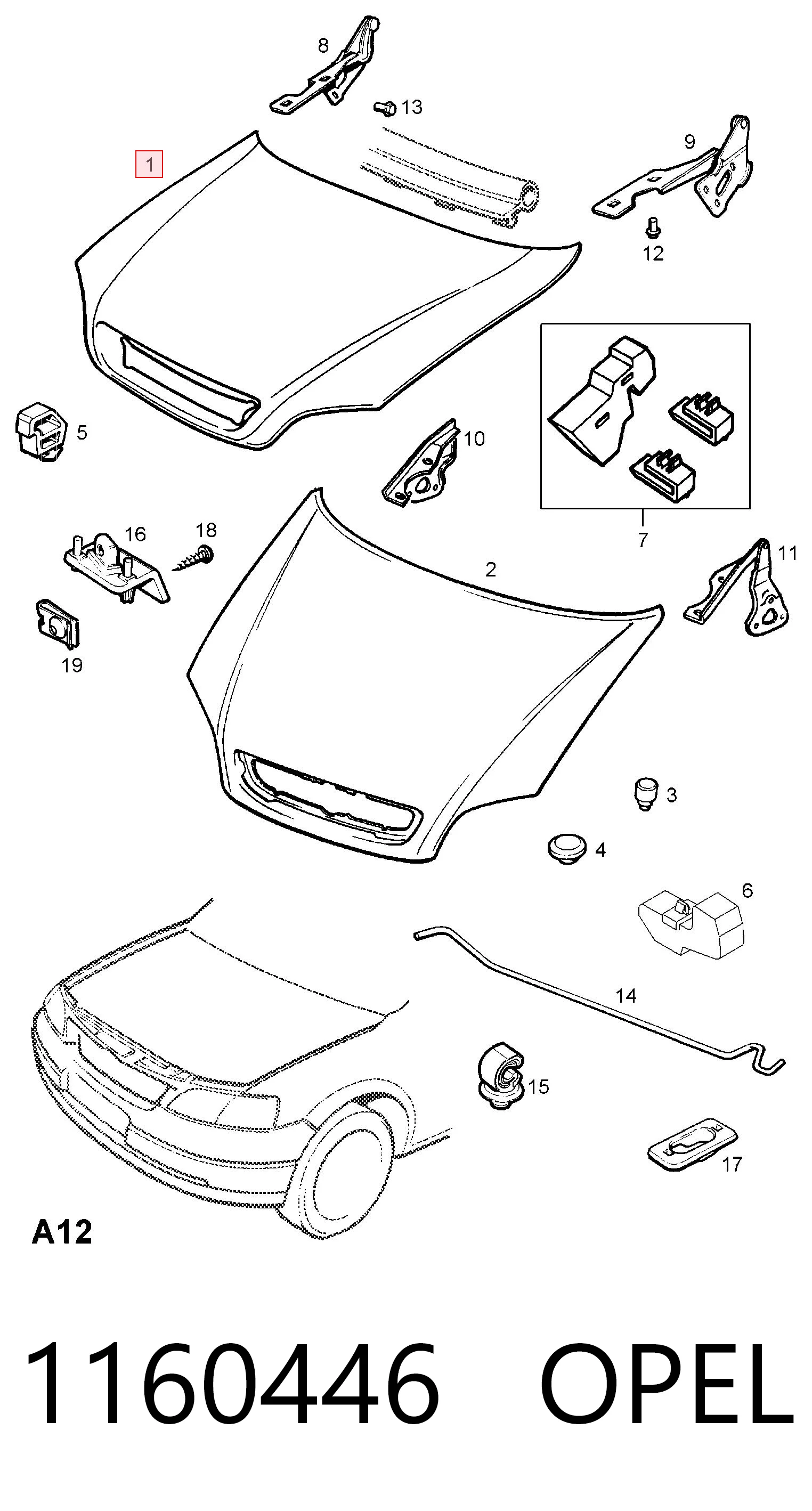Maska silnika Opel Astra G sedana (F69) (1998 - 2009) cena, od 223,04 USD