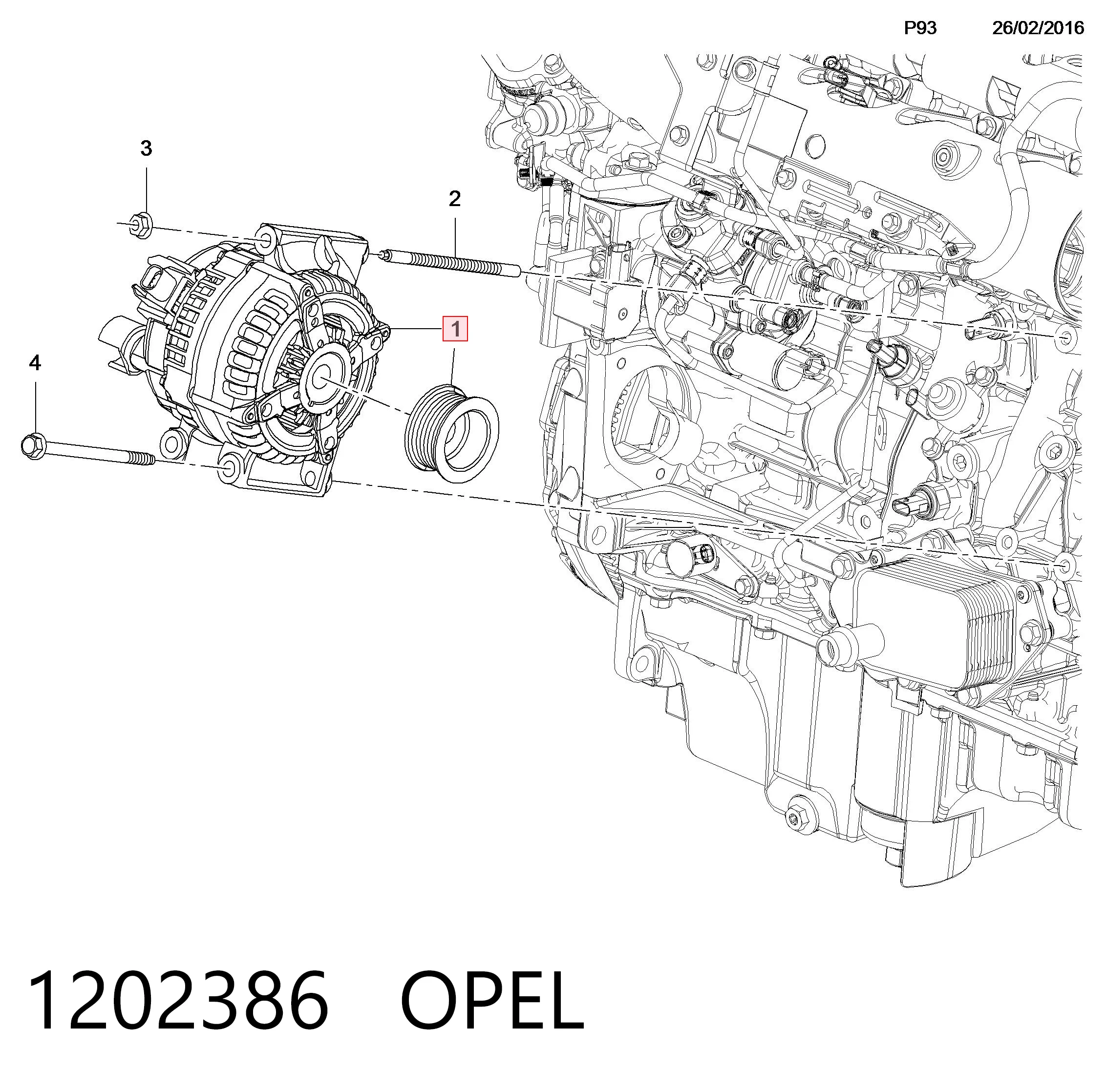 Alternator do Opel Astra K 