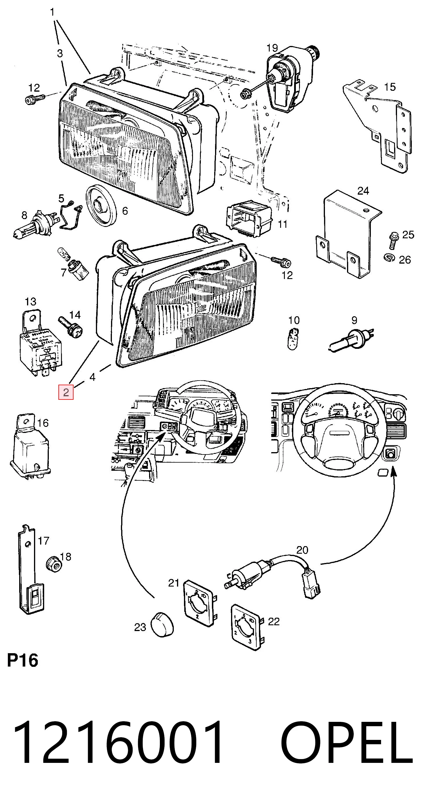 Reflektor lewy Opel Frontera A SUV (5MWL4) (1991 - 1998) cena, od 76,99 USD