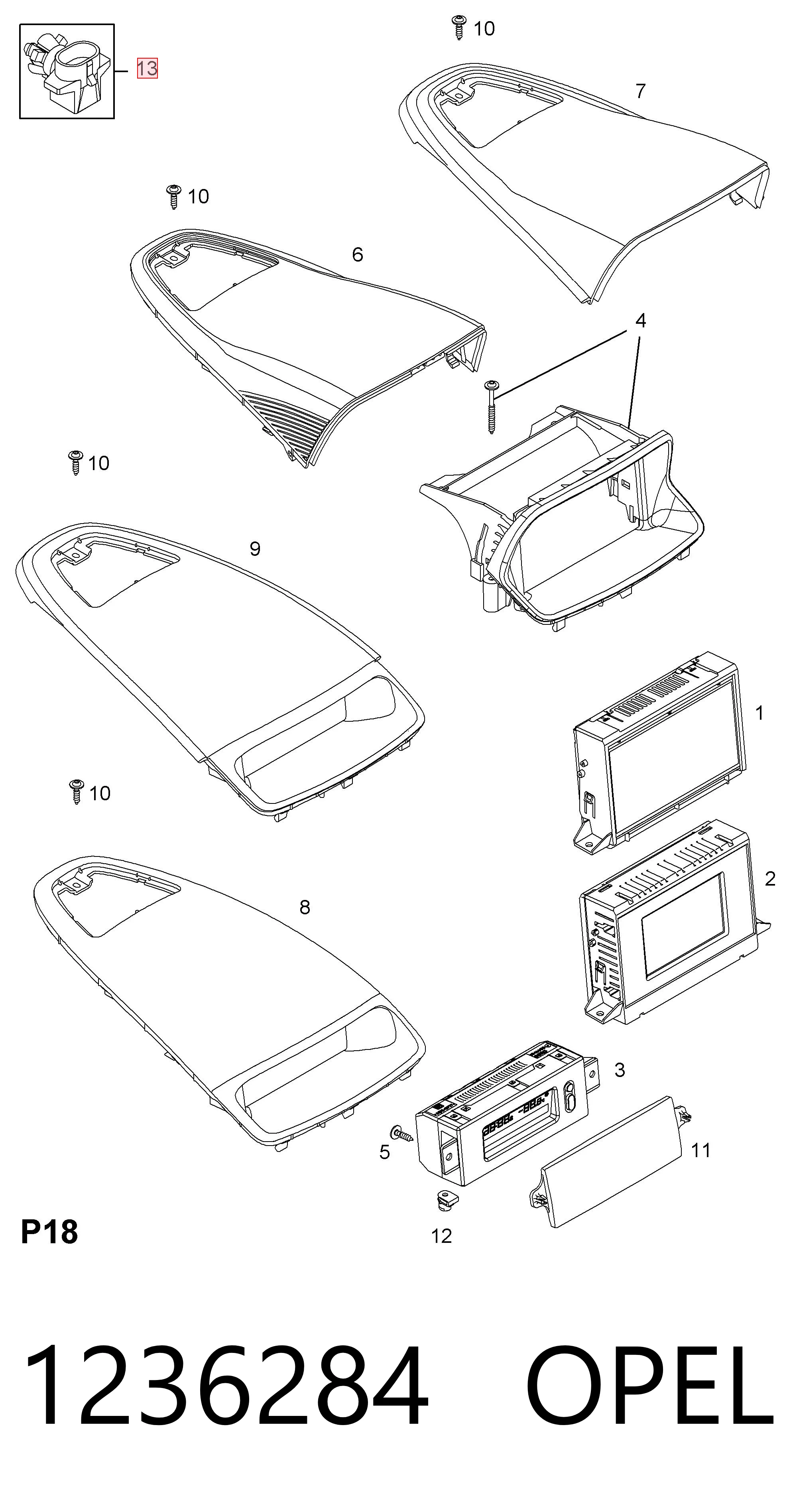 1236284 Opel Czujnik temperatury zewnętrznej