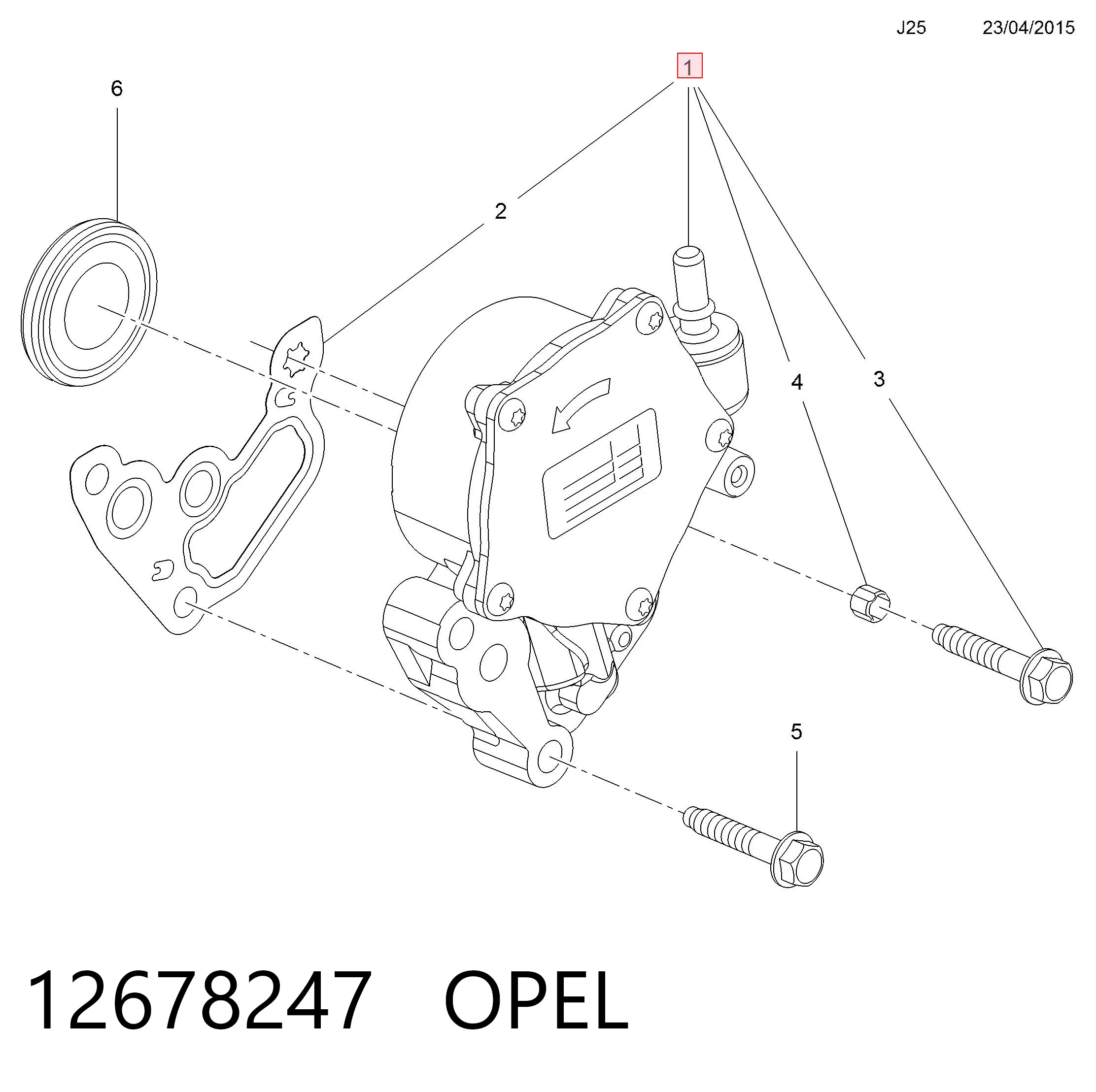 Pompa podciśnienia do Opel Corsa E X15