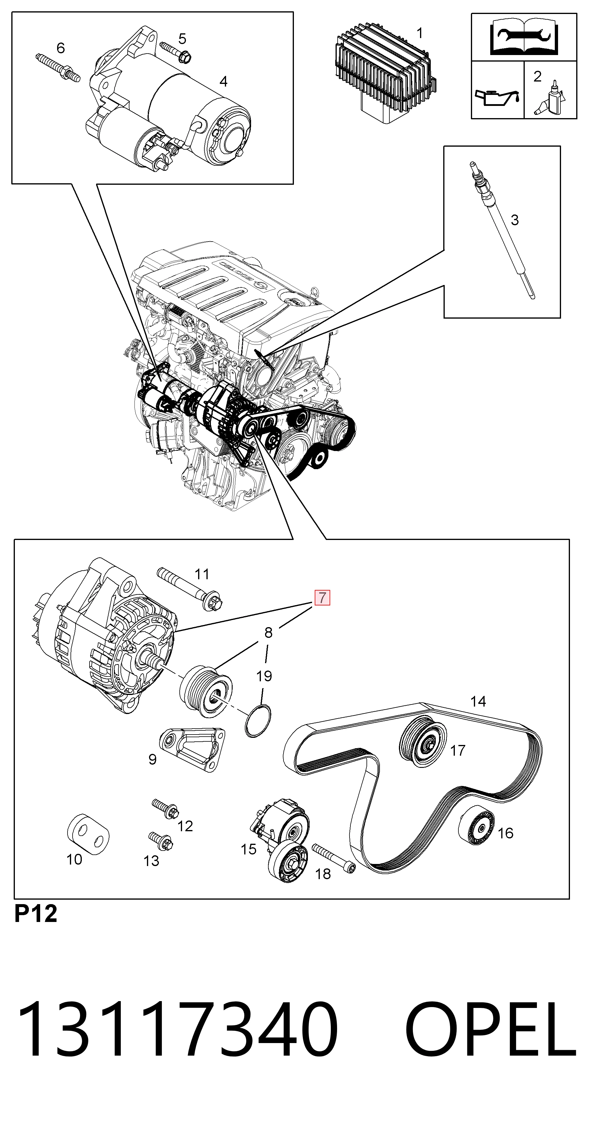 13117340 Opel Alternator