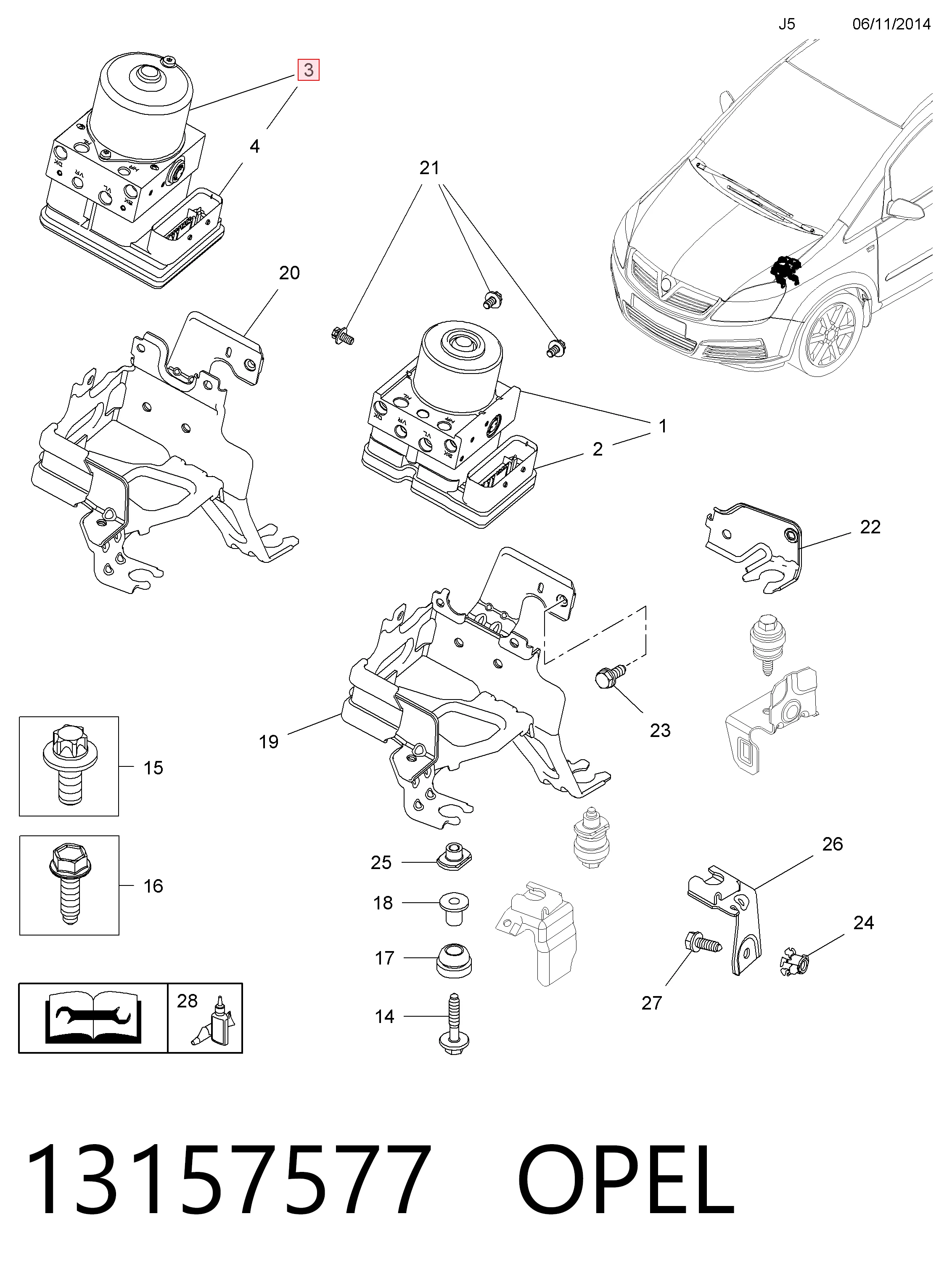 Sterownik ABS  hydrauliczny Opel Zafira B minivan (A05) (2005 - 2011) cena, od 57,99 USD