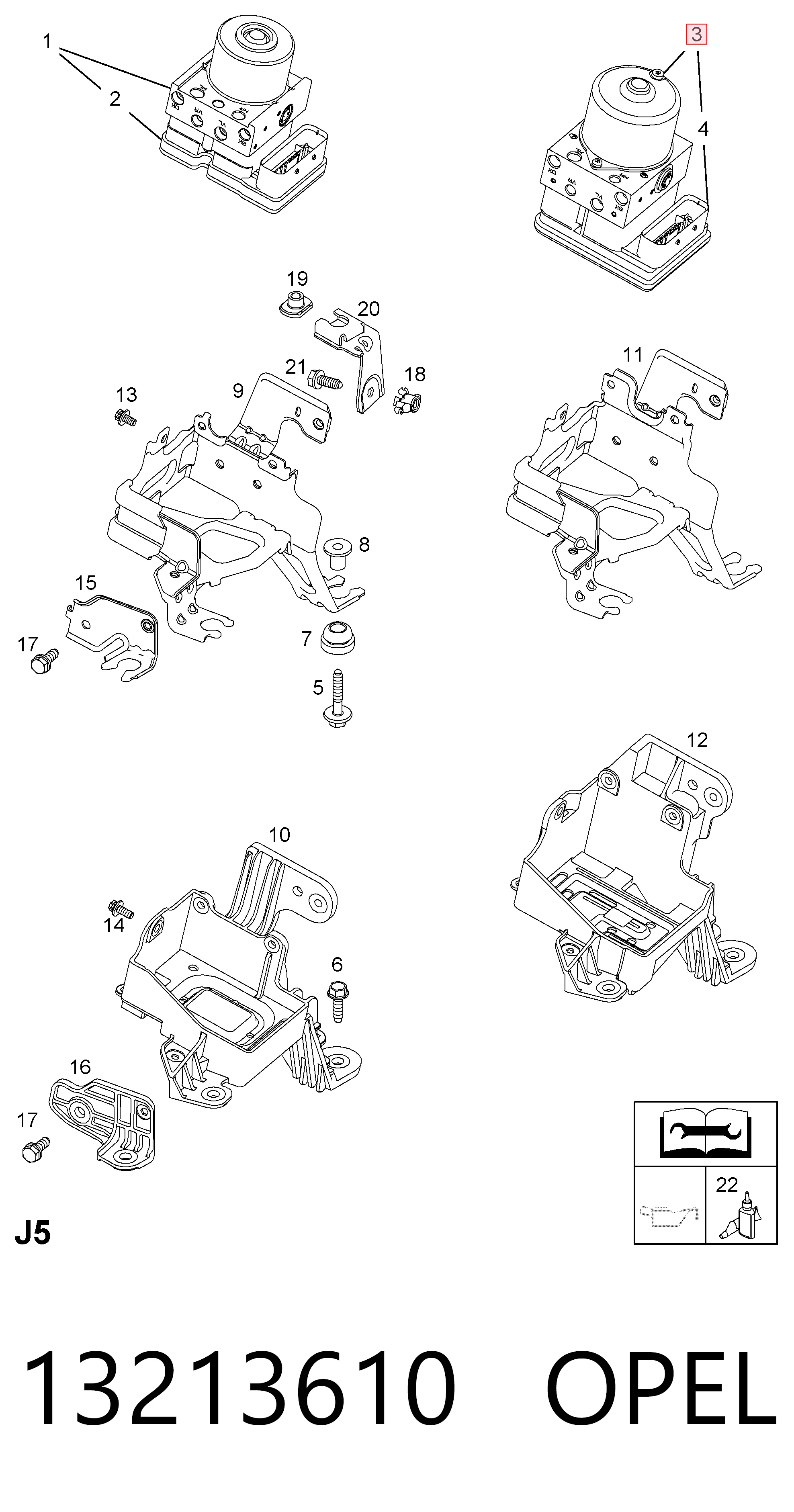 Do koszyka Sterownik ABS  hydrauliczny Opel Zafira B A05