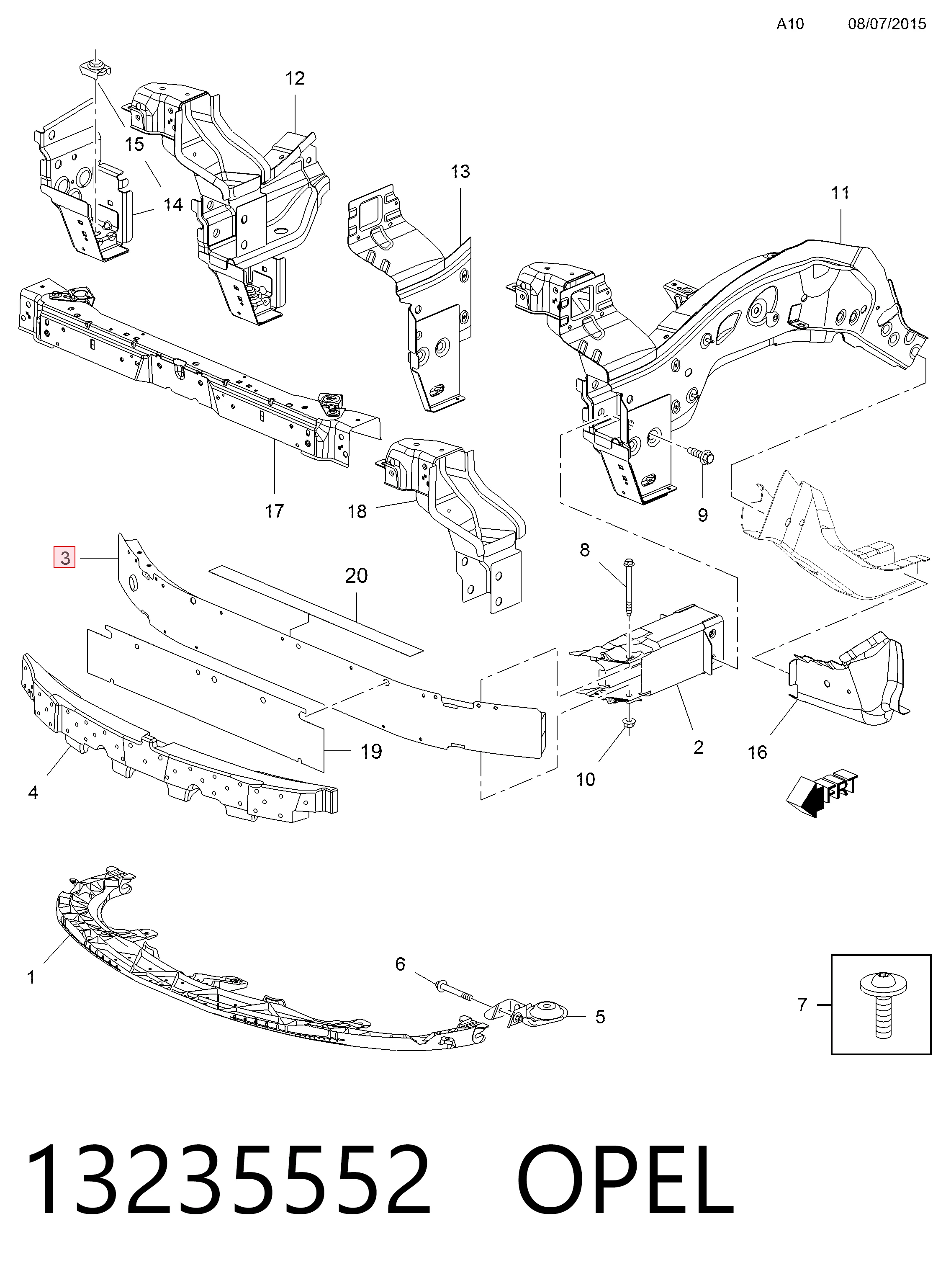 Wzmocnienie zderzaka przedniego Opel Insignia A sedana (G09) (2008 - 2017) cena, od 100,59 USD