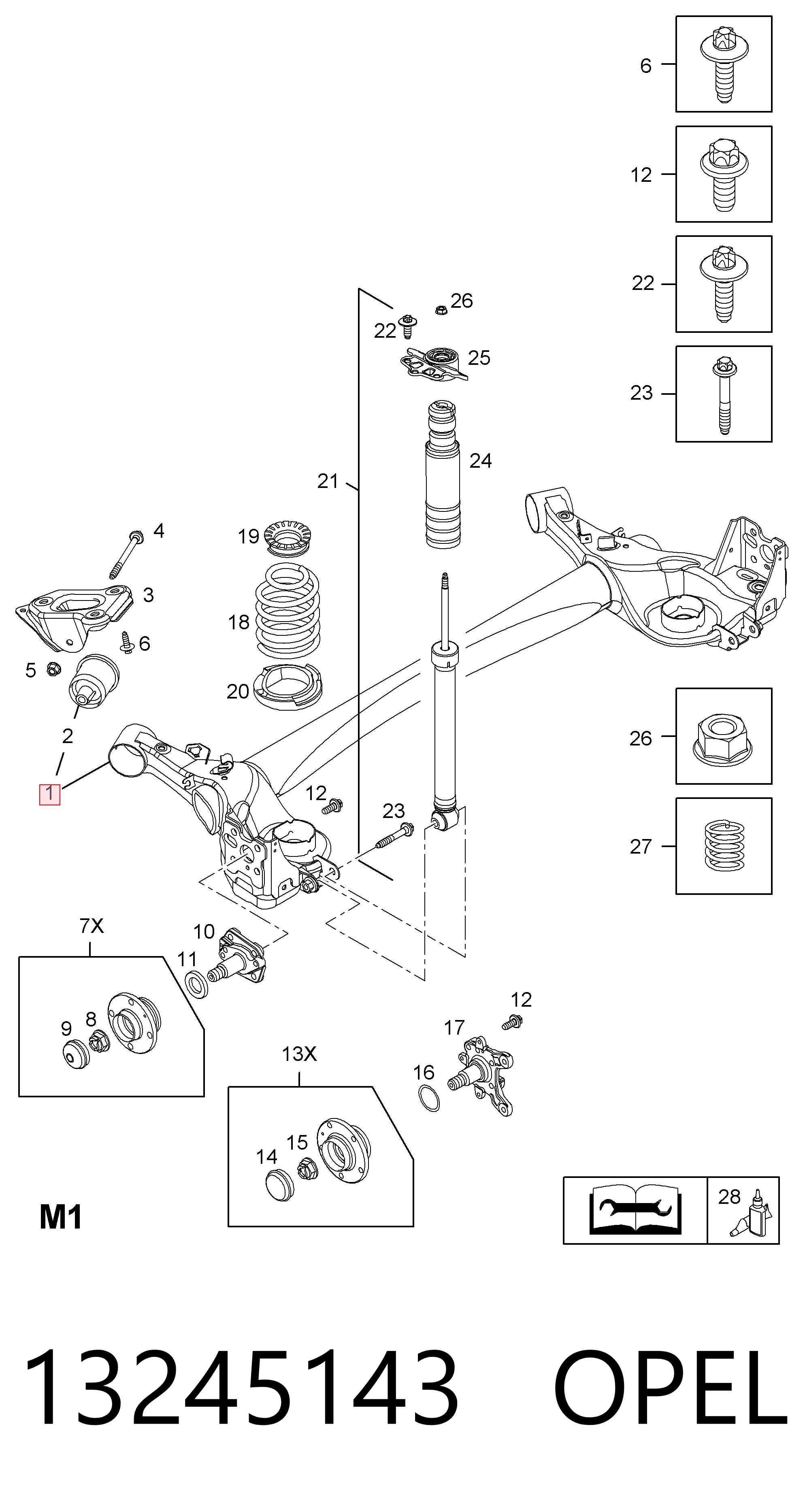 Korpus osi tylnej do Fiat Punto GRAND 199