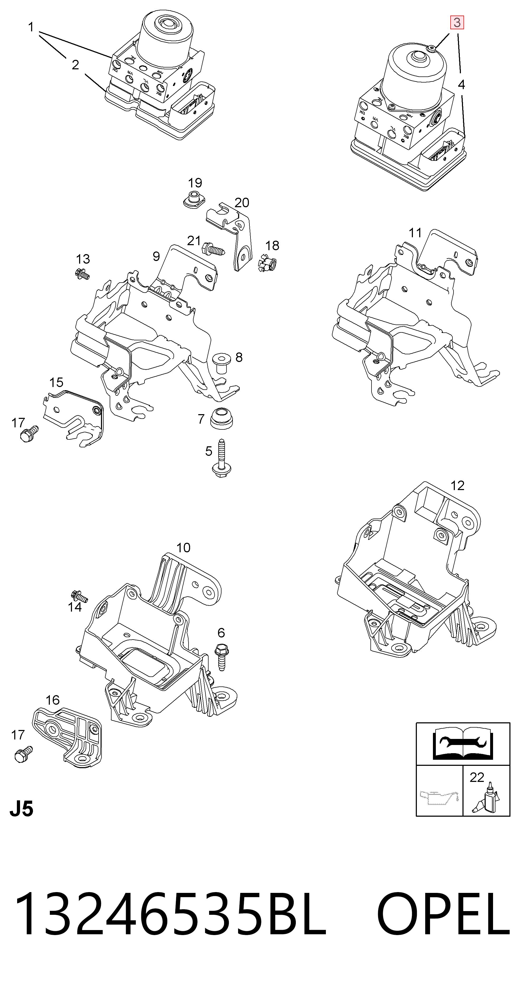 Sterownik ABS  hydrauliczny Opel Zafira B