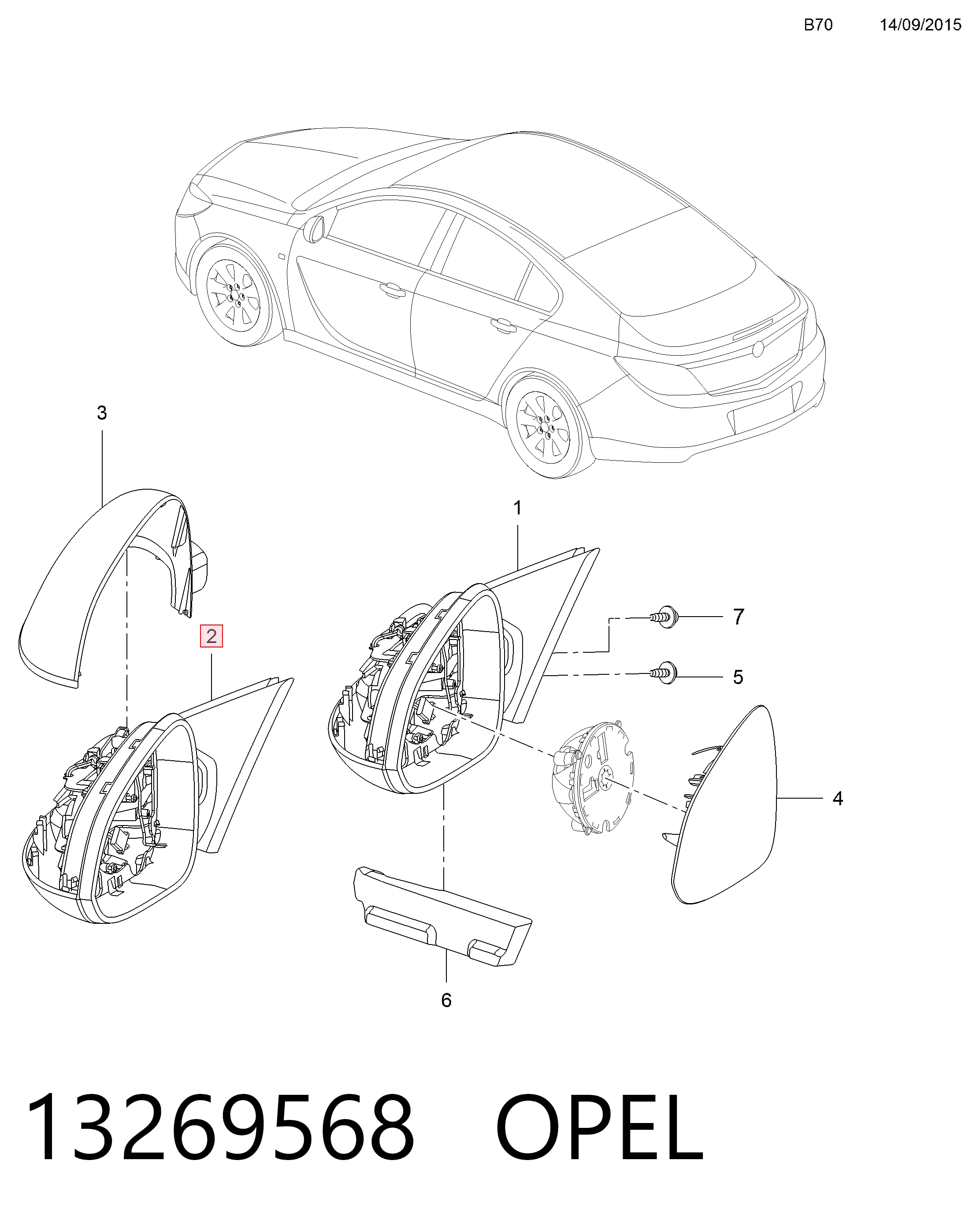 Lusterko wsteczne lewe General Motors 13269568 cena, od 84,42 USD