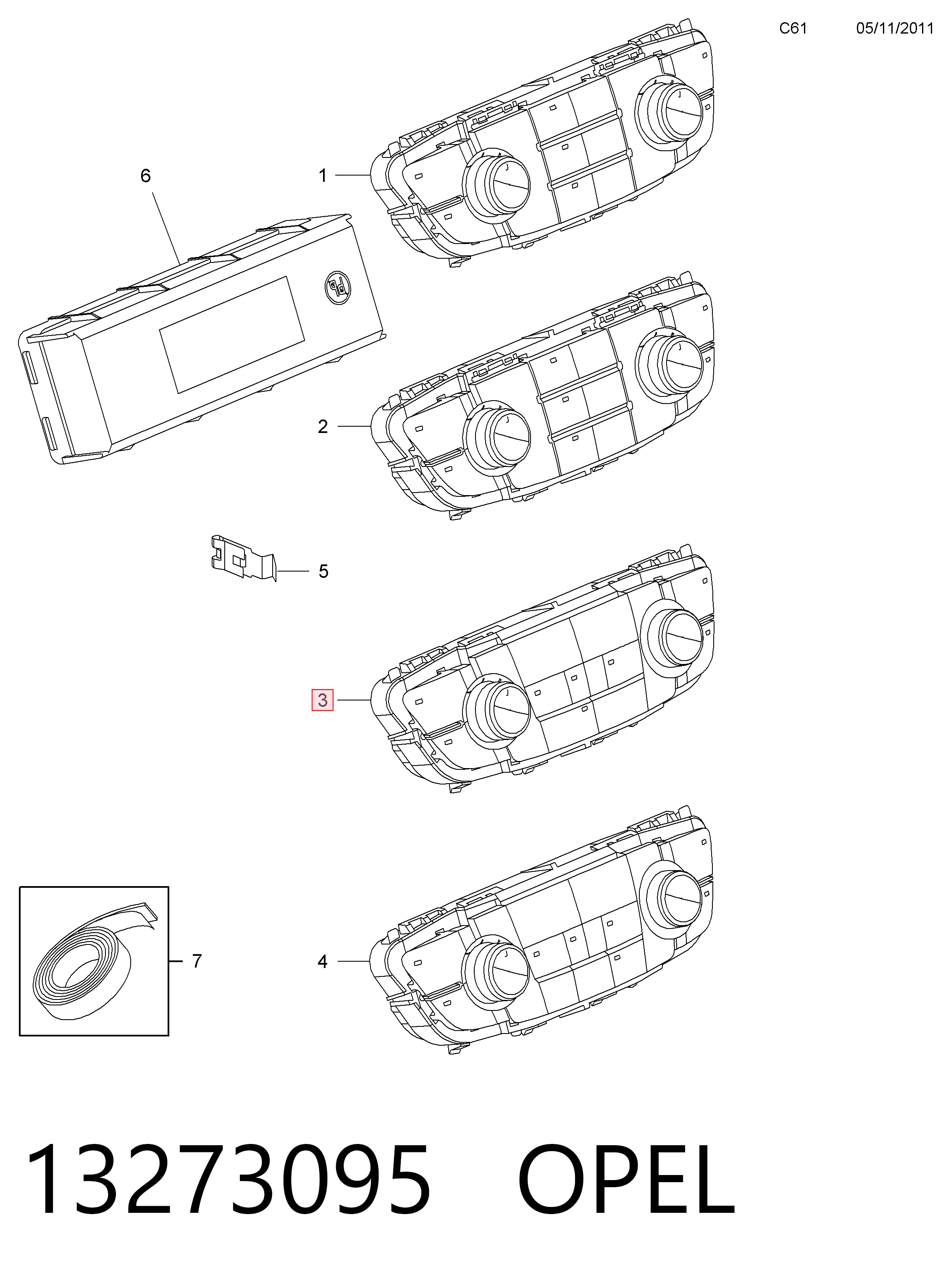 Sterownik trybów ogrzewania/klimatyzacji do Opel Insignia A G09