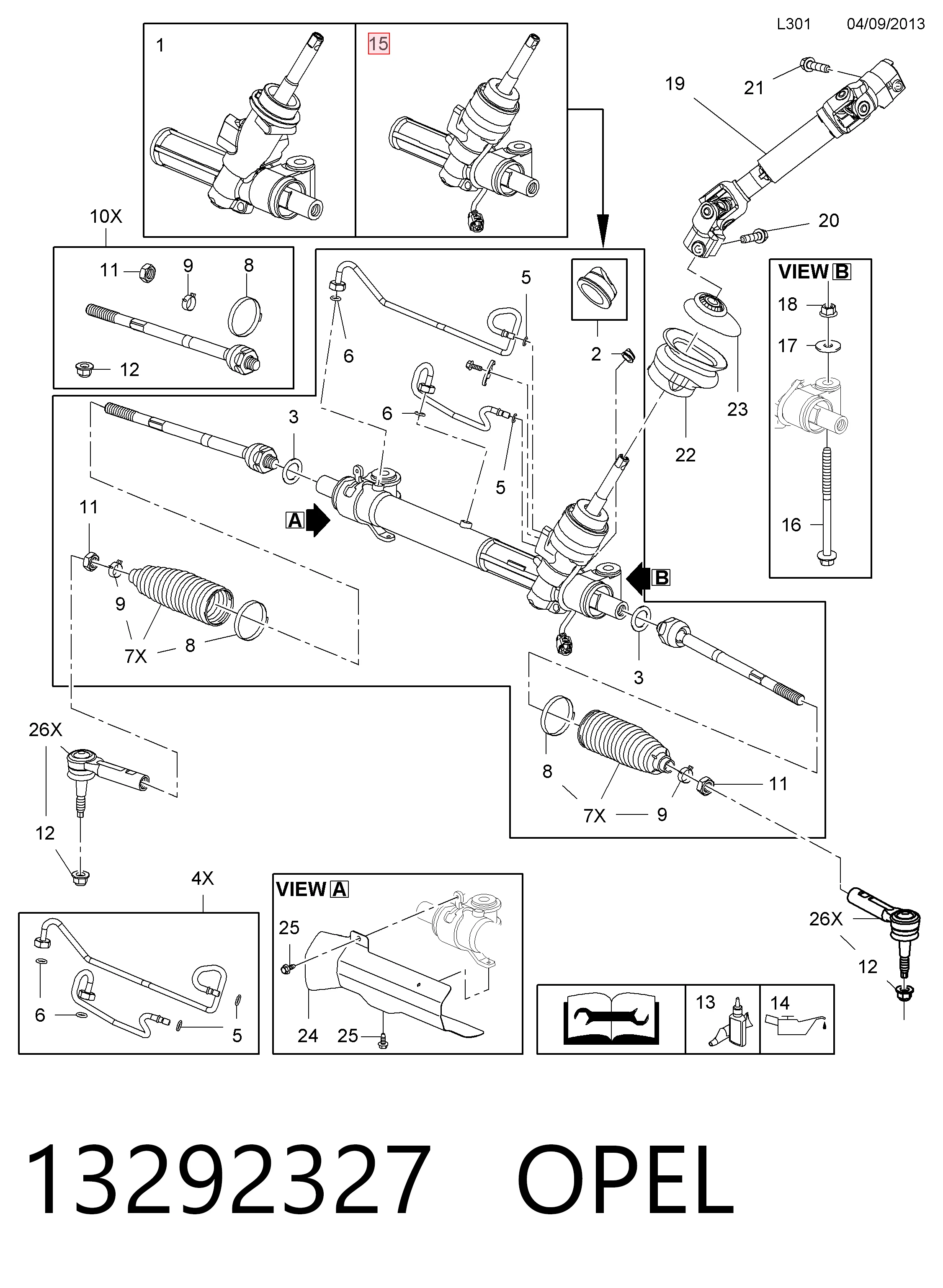 Listwa kierownicza (maglownica) General Motors 23138998 cena, od 293,25 USD