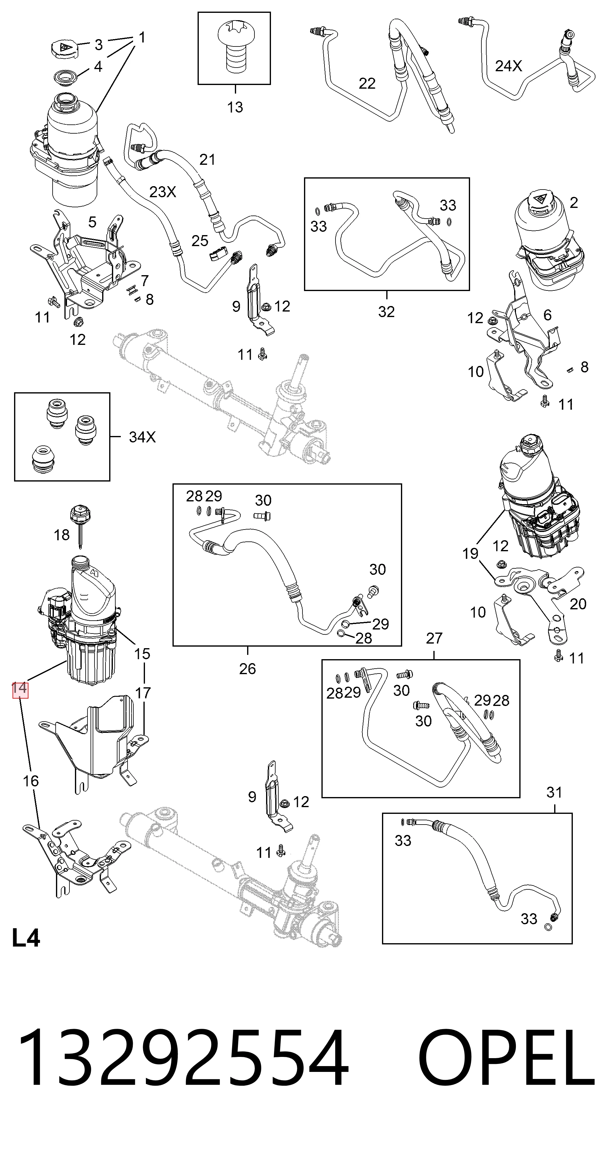 Do koszyka G3101RB Motorherz Pompa wspomagania hydraulicznego kierownicy