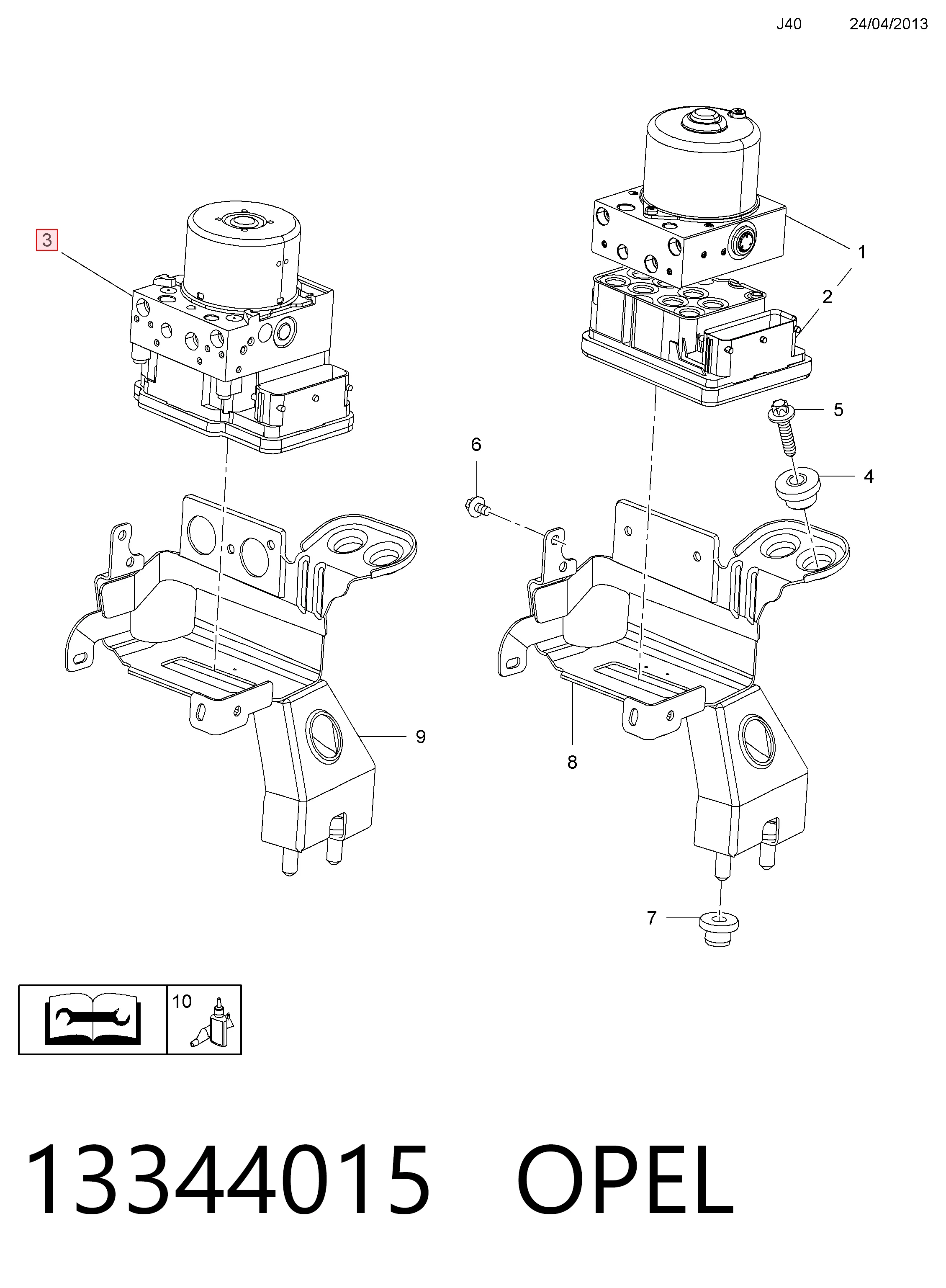 Do koszyka 13344015 General Motors Sterownik ABS  hydrauliczny