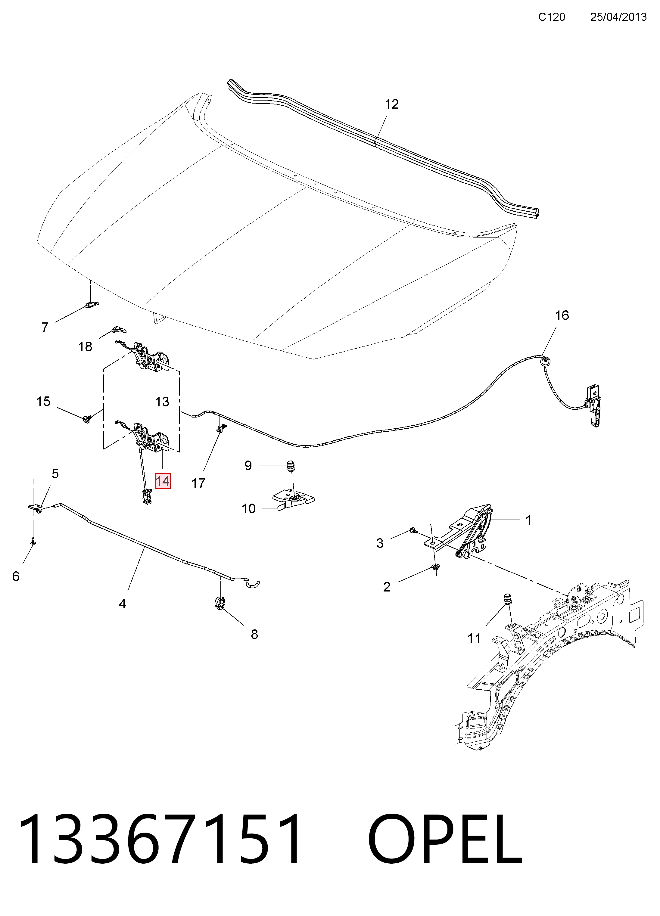 Zamek maski General Motors 1178039 cena, od 27,96 USD