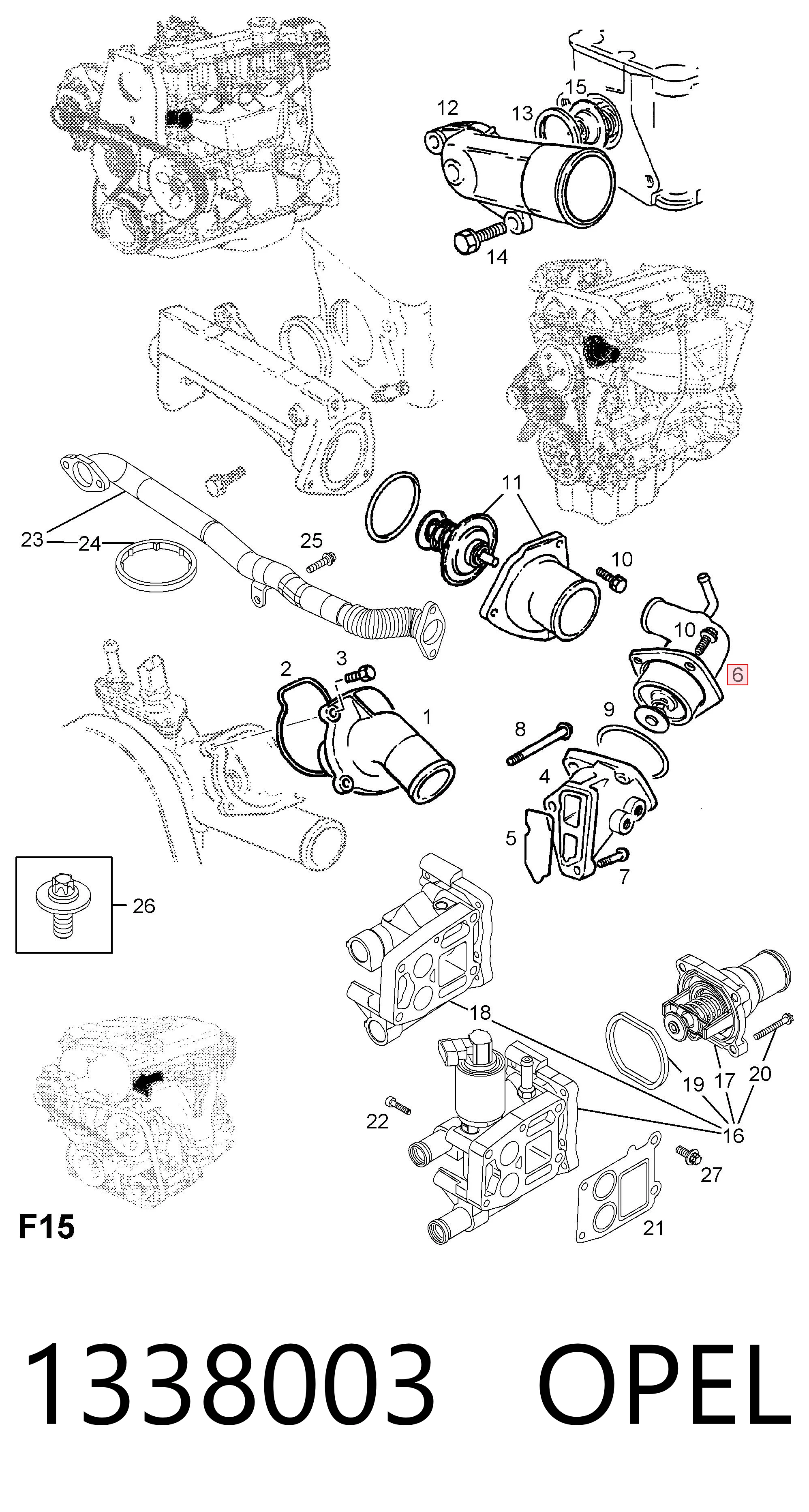 1338003 Opel Termostat