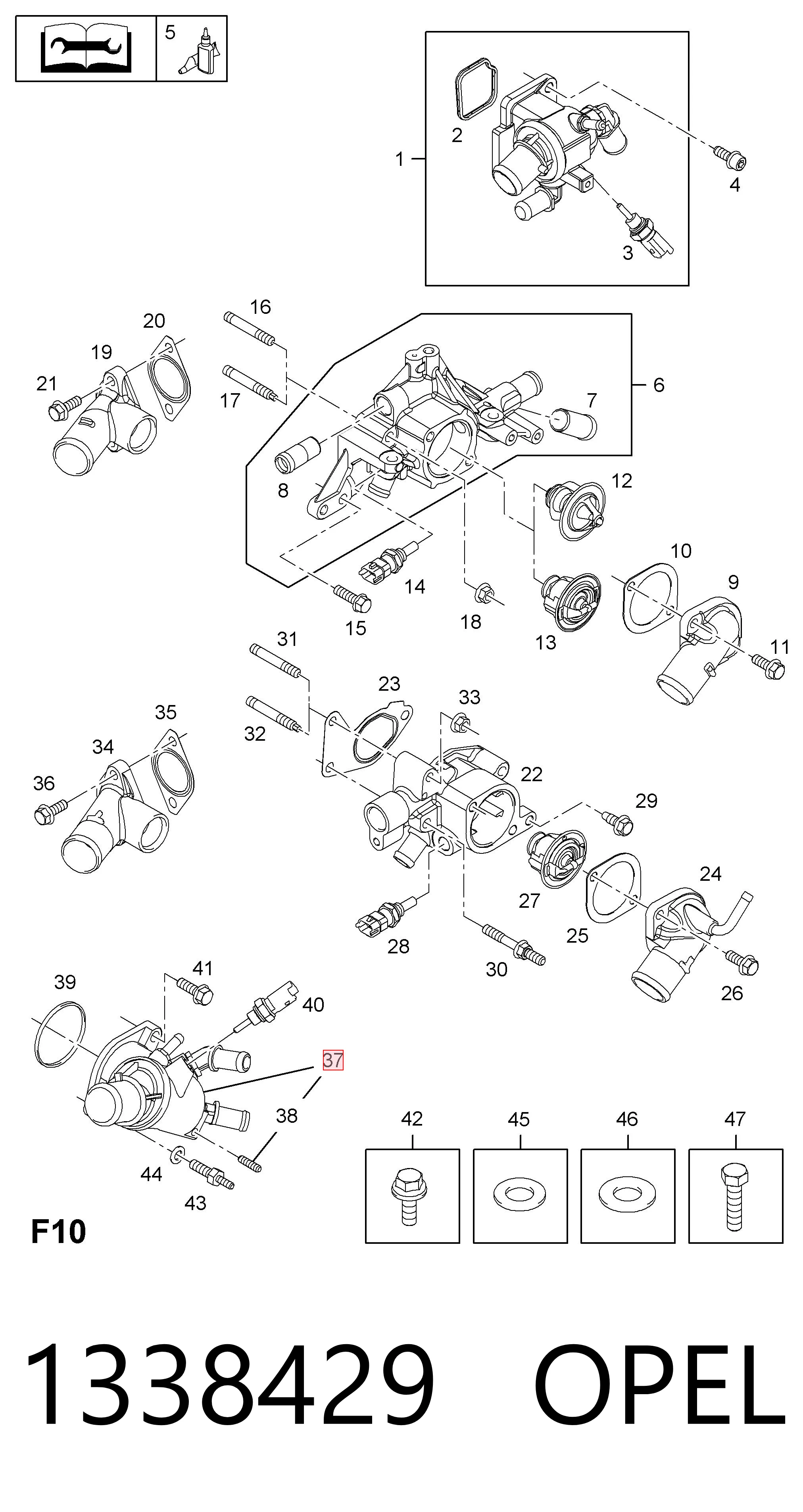1338429 Opel Termostat