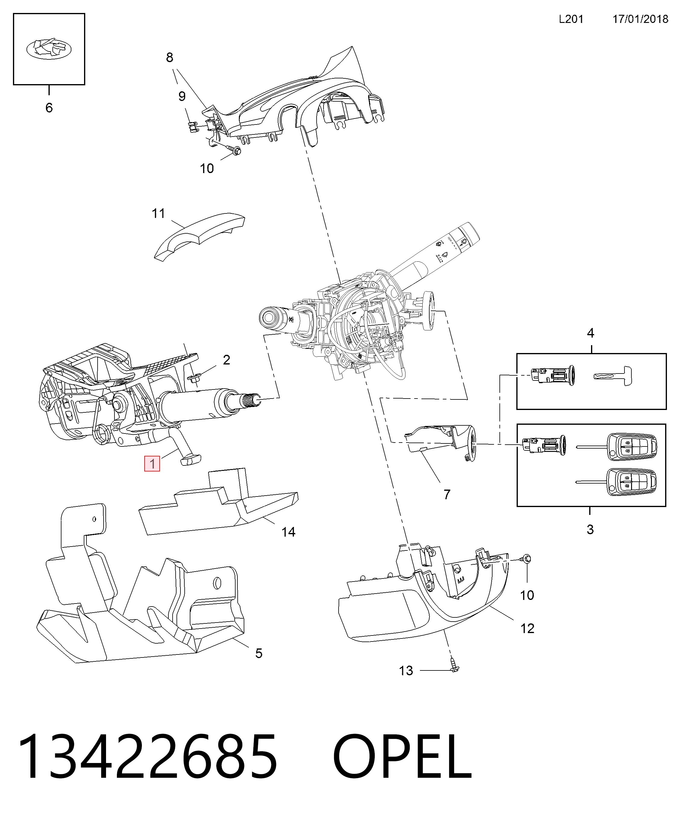 Kolumna (wał) kierownicza (kierownicy) do Opel Astra J Sports Tourer P10