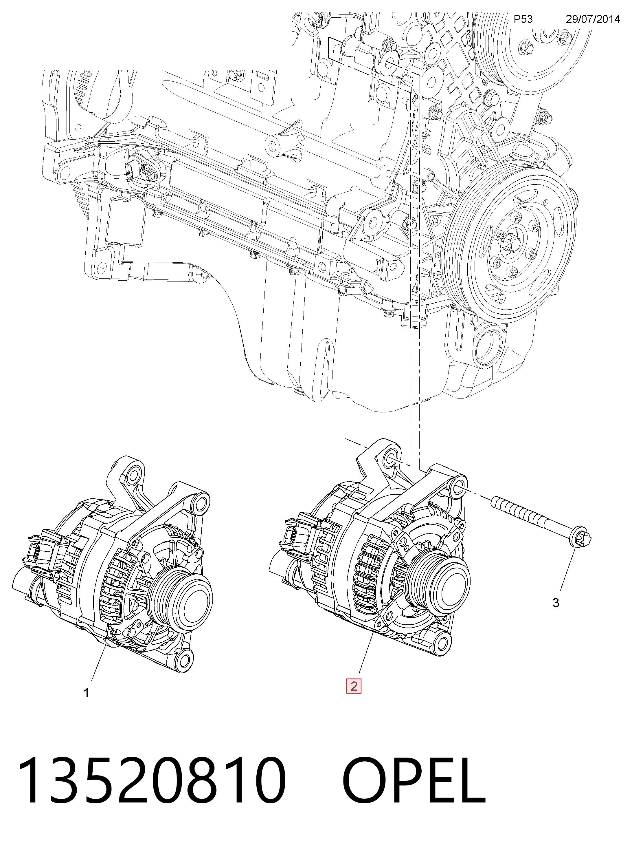 Alternator Opel Corsa E