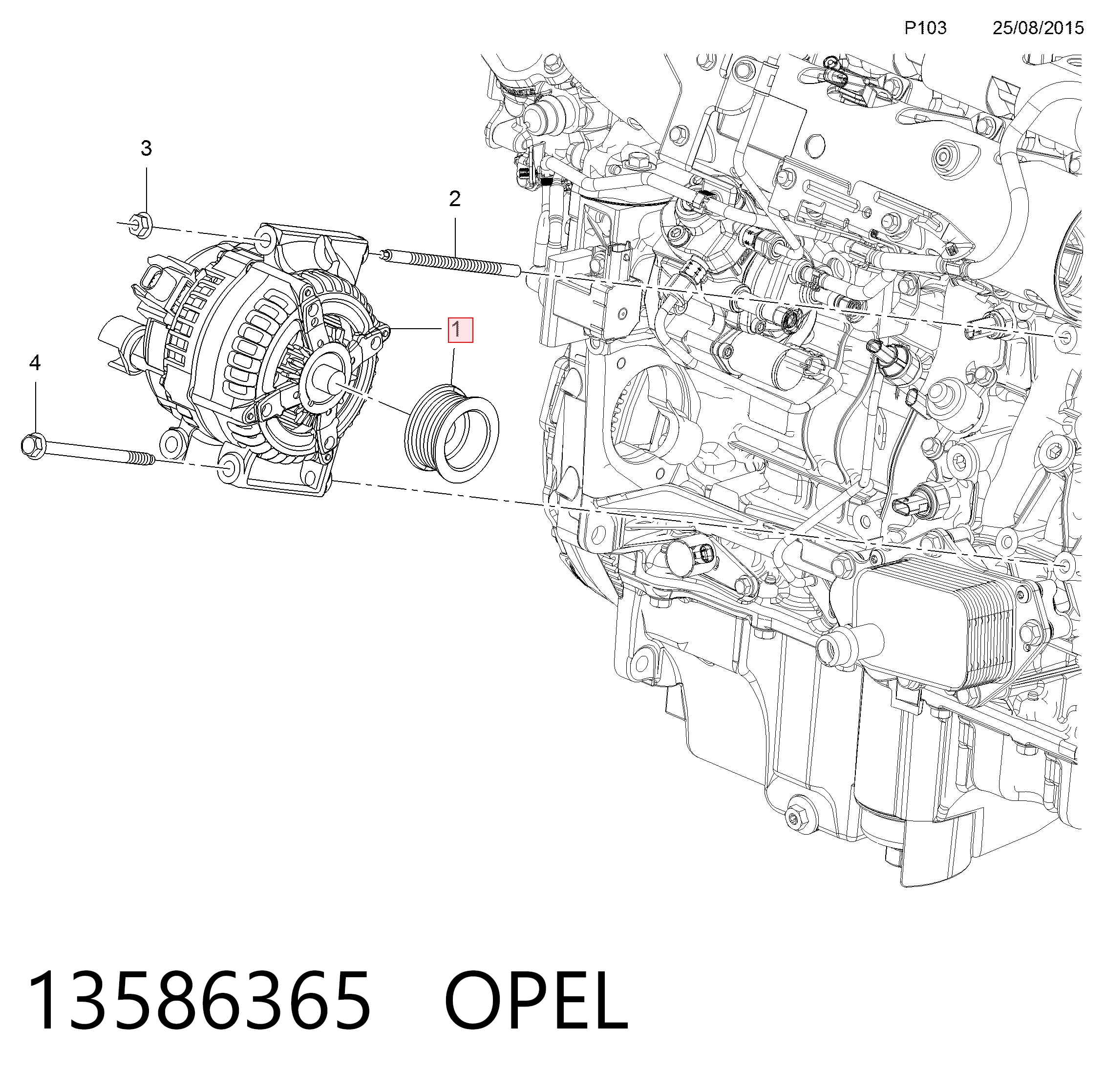 Alternator Opel Astra 