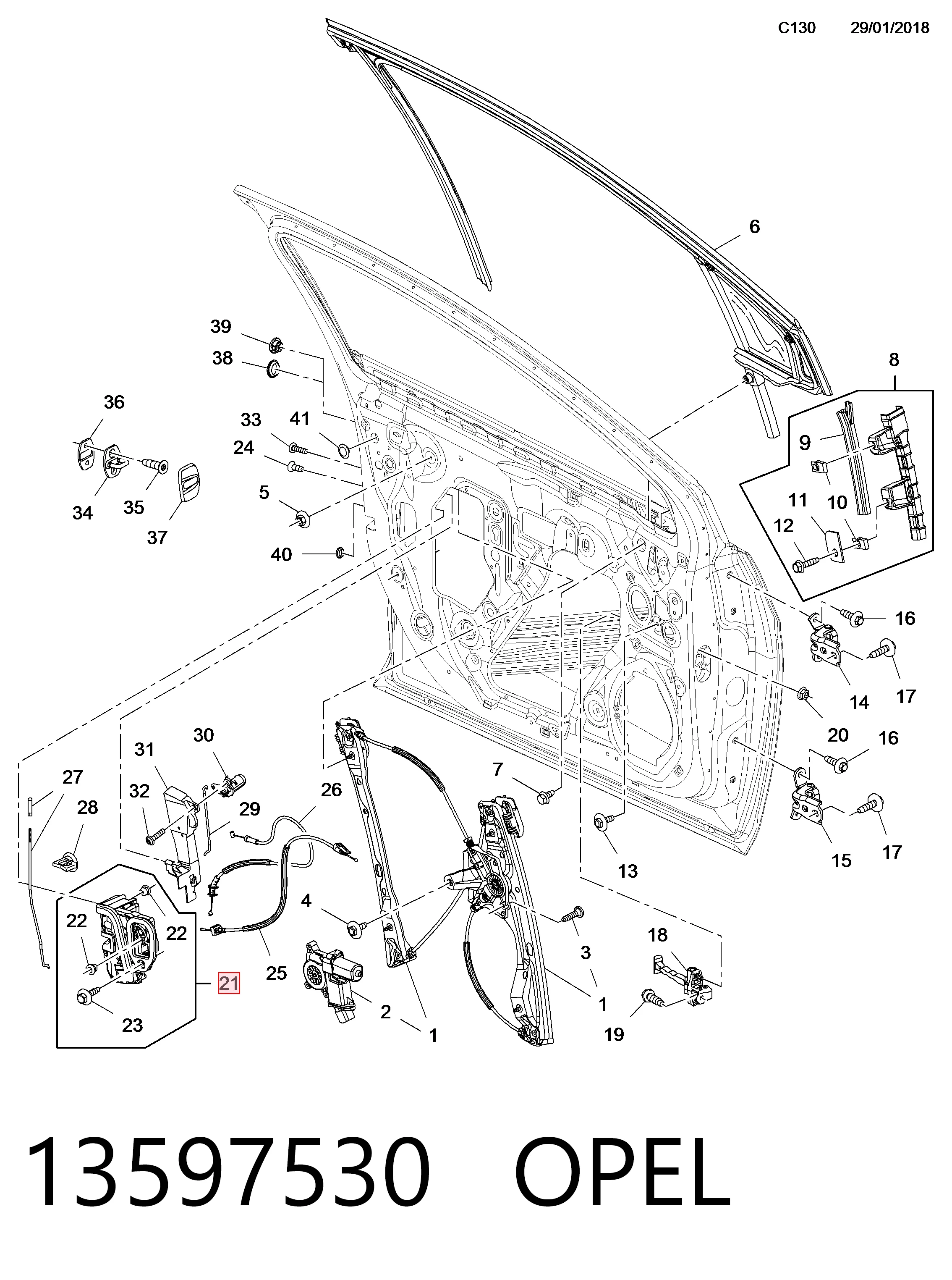 Zamek drzwi przednich prawych Chevrolet VOLT II hatchback (2015 - 2019) cena, od 54,74 USD