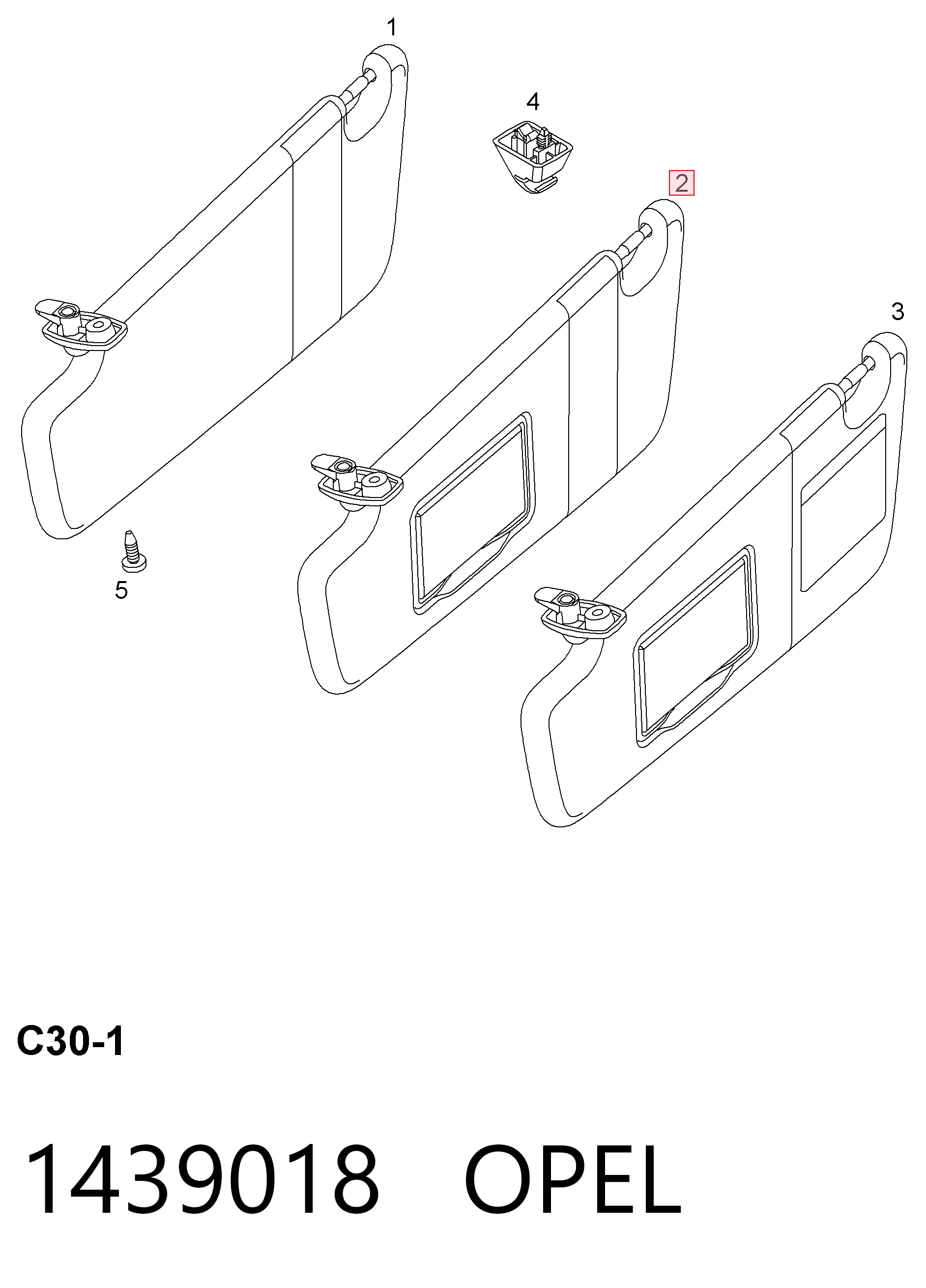 Osłona przeciwsłoneczna do Opel Corsa D S07