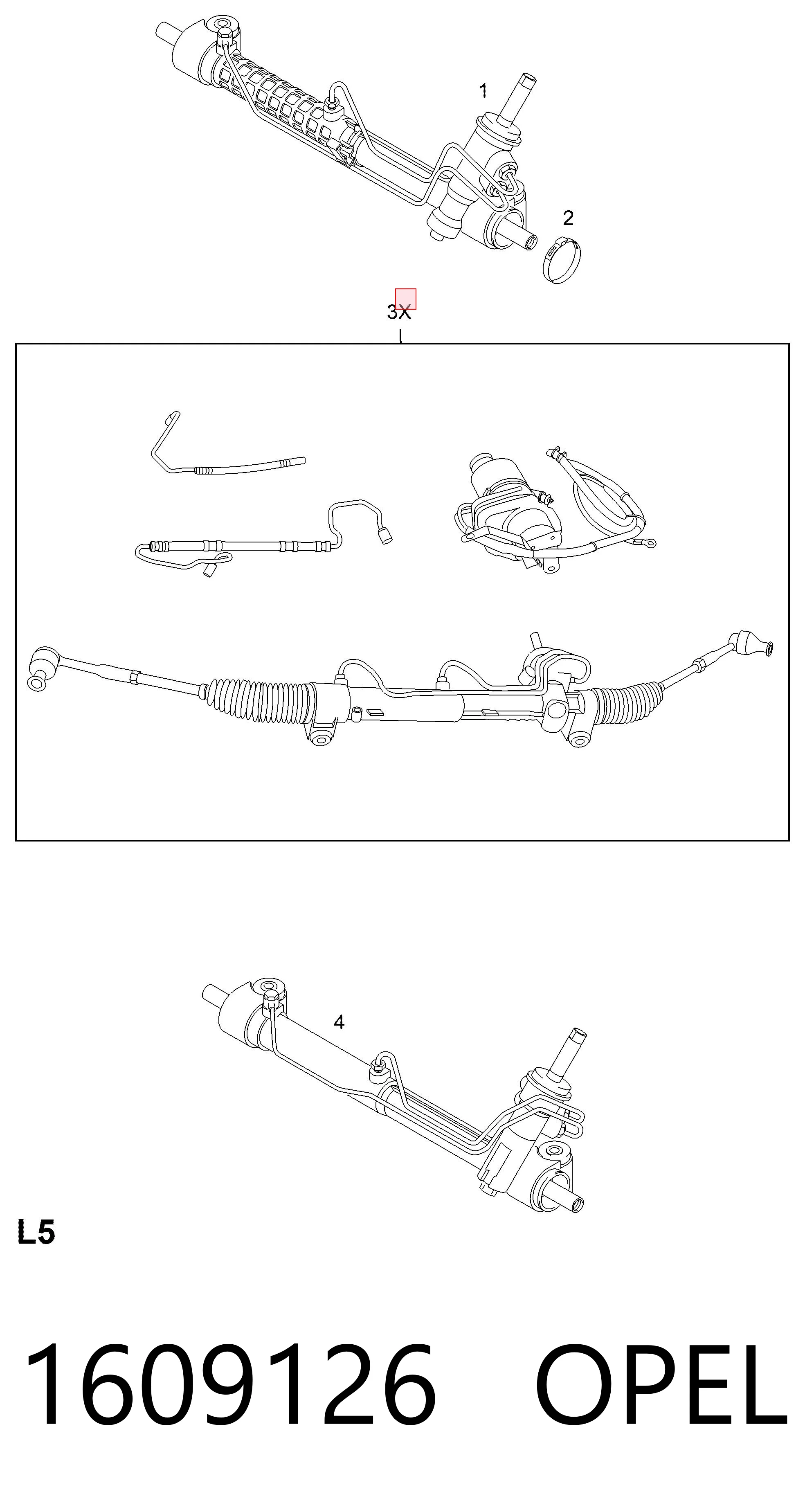 Listwa kierownicza (maglownica) General Motors 93172043 cena, od 69,52 USD