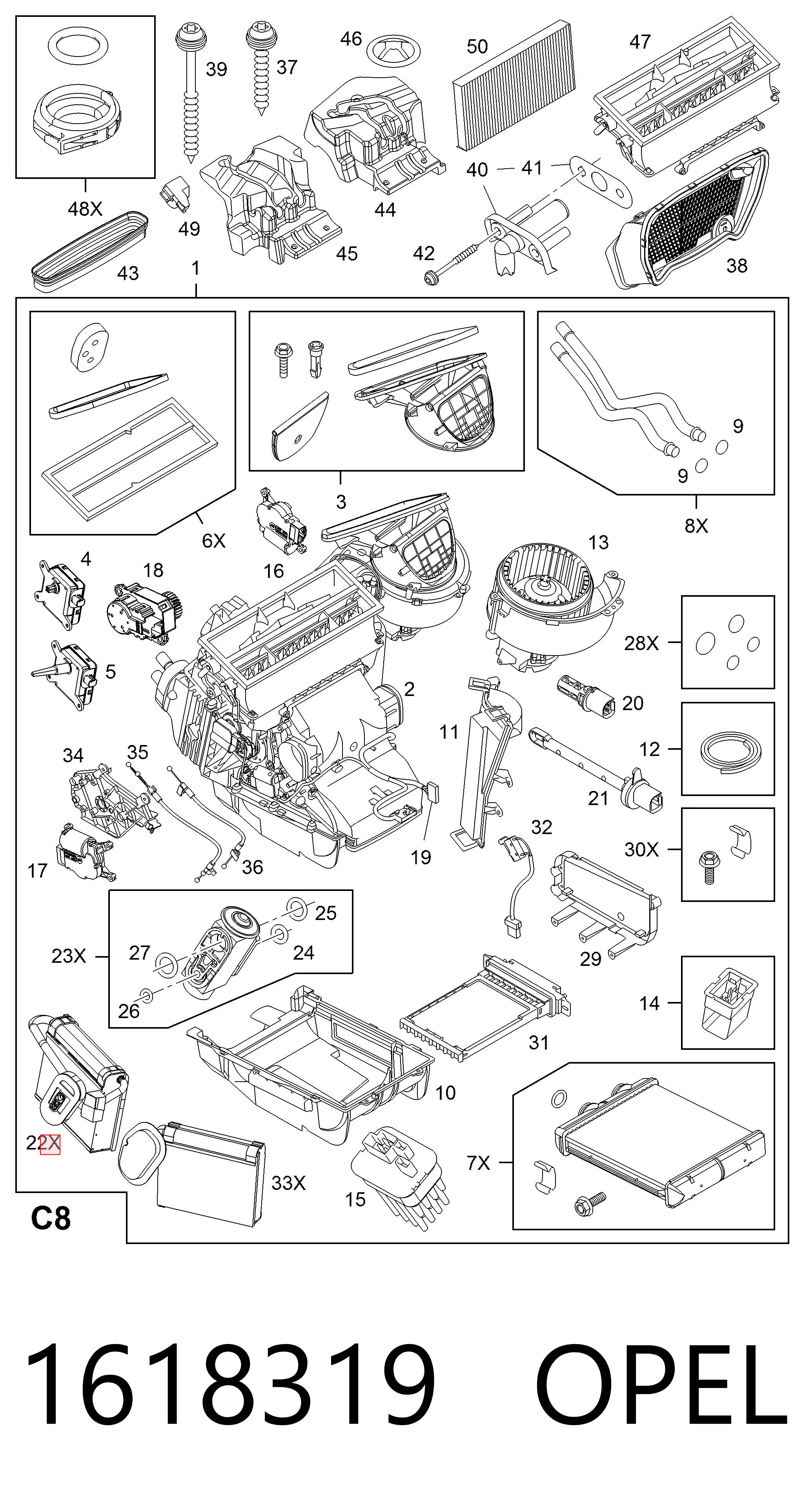 Parownik klimatyzacji do Opel Astra H L35