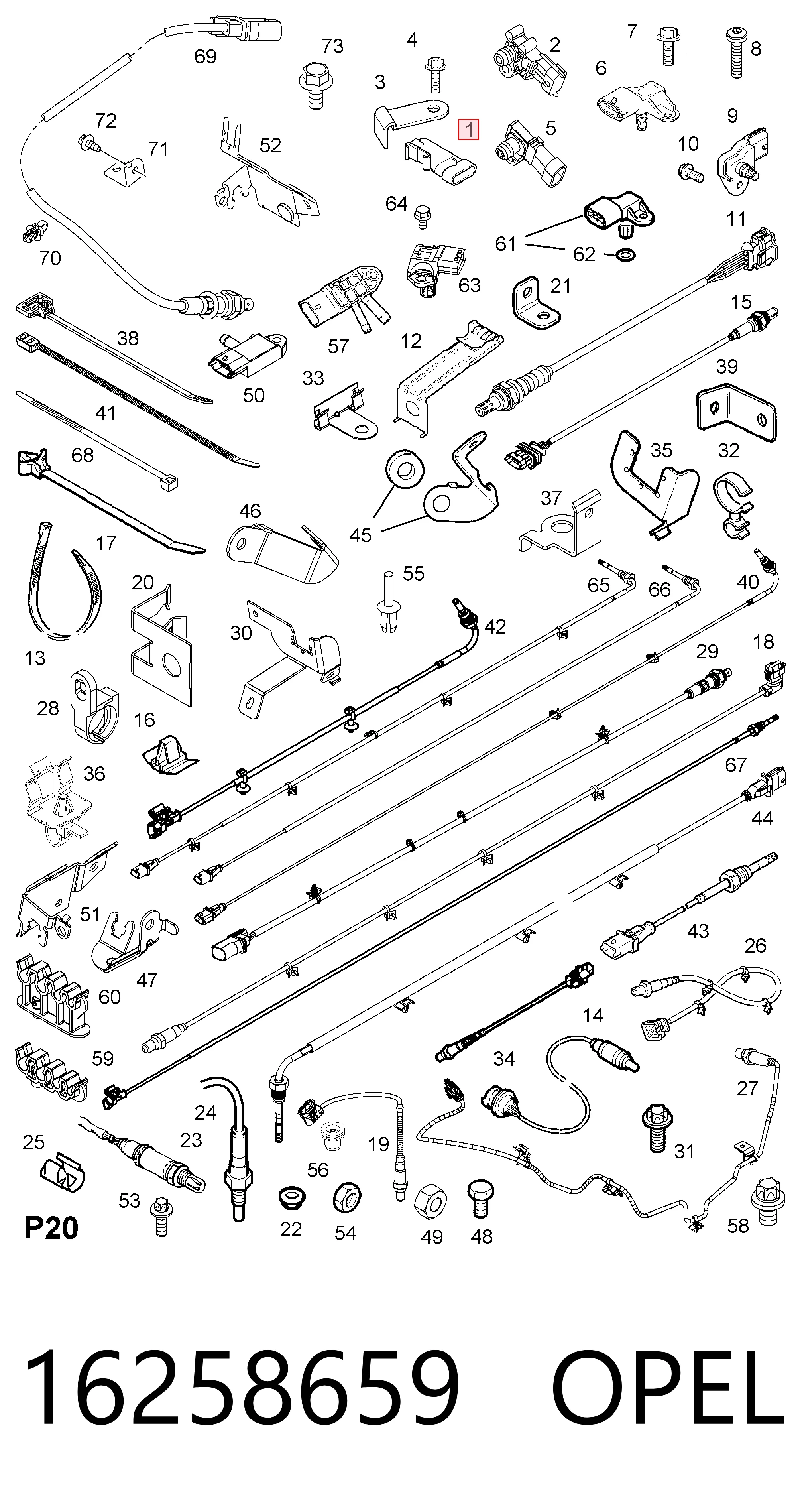 16258659 Opel Czujnik ciśnienia w kolektorze ssącym, MAP